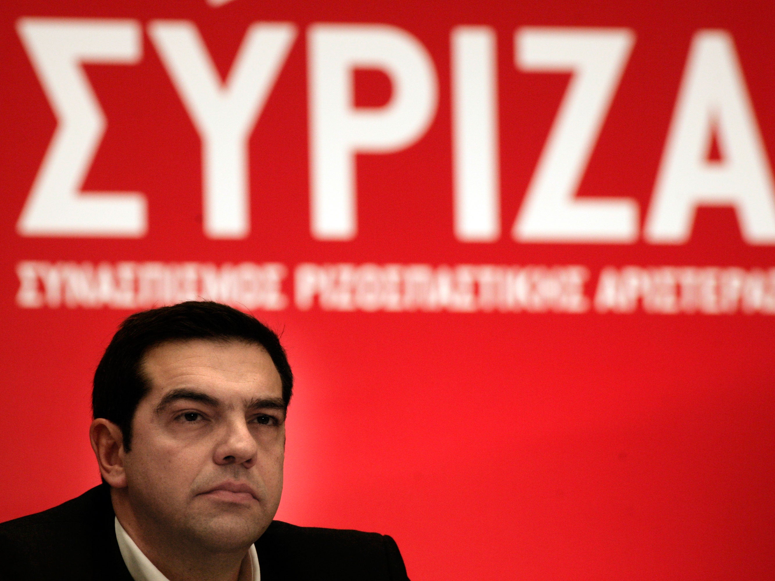 Opposition leader and head of radical leftist Syriza party Alexis Tsipras speaks at news conference in Athens January 23, 2015.