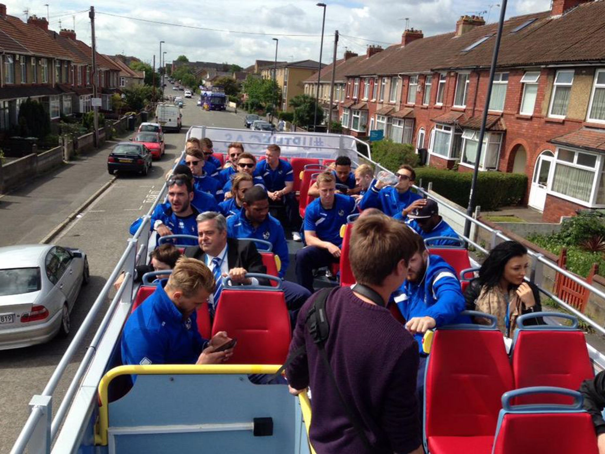Image result for Bristol rovers open top bus