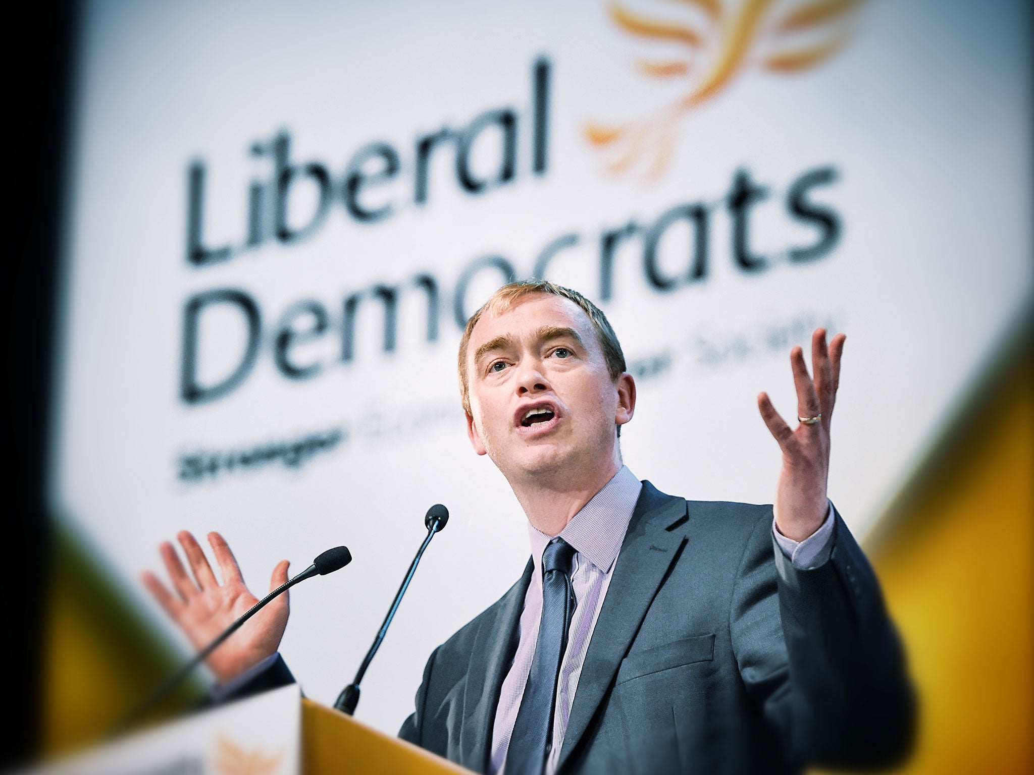 Mr Farron revealed that if he won the leadership of the Liberal Democrats the party would abandon trying to shadow every government department in the House of Commons, concentrating instead on a few key issues that motivated the party’s membership