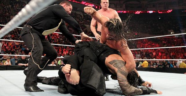 The Authority attack Roman Reigns