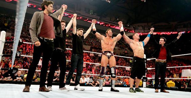 Zack Ryder, John Cena and the cast of Entourage