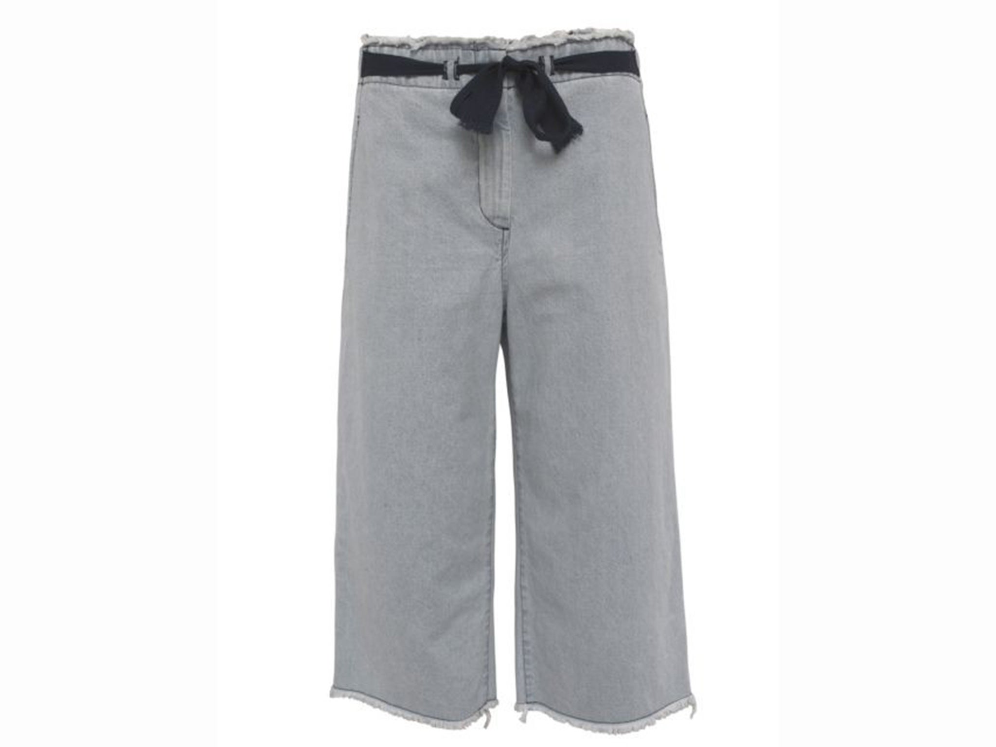 Grey denim culottes £310, Raquel Allegra, net-a-porter.com