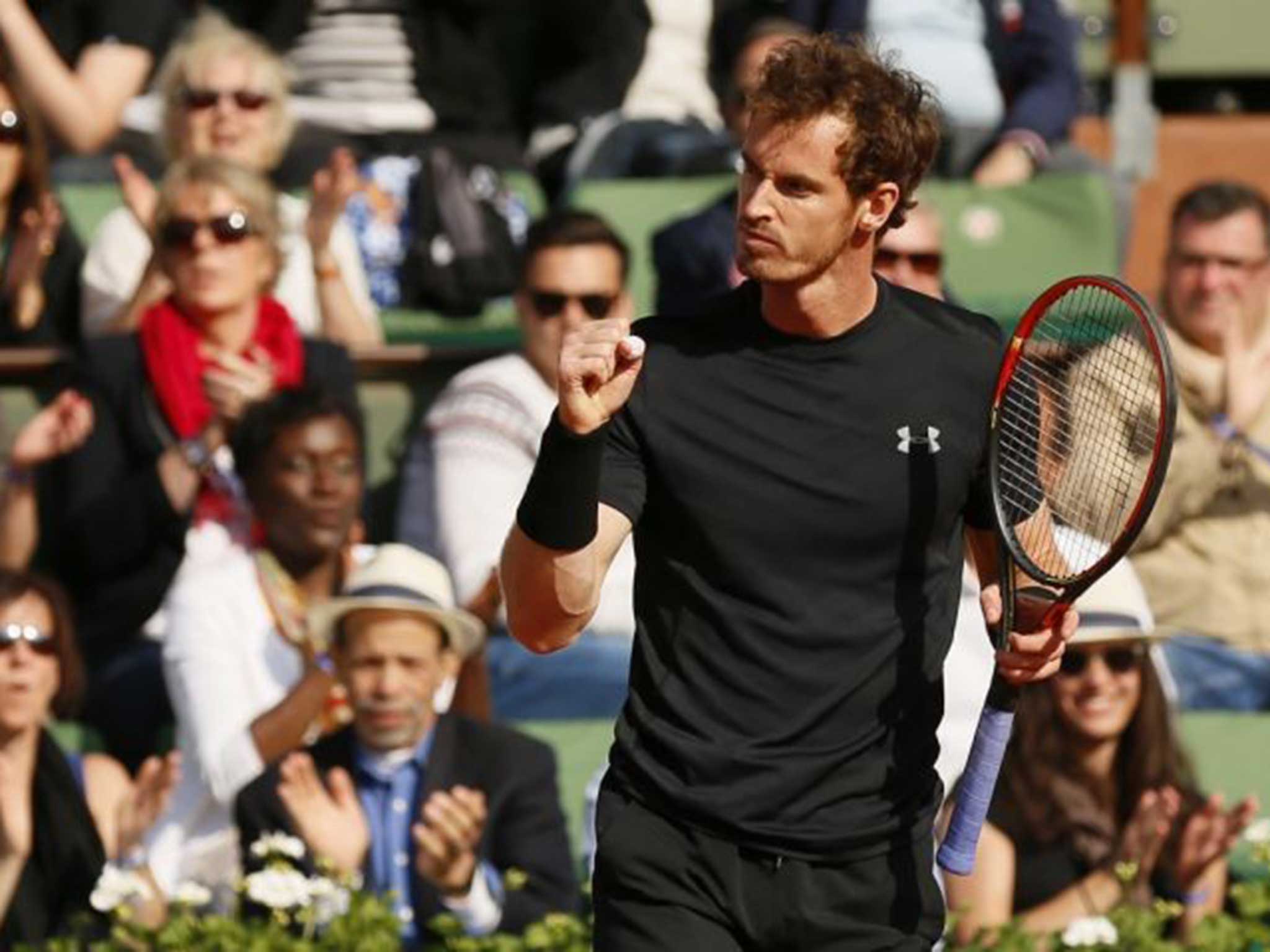 Andy Murray during the French Open