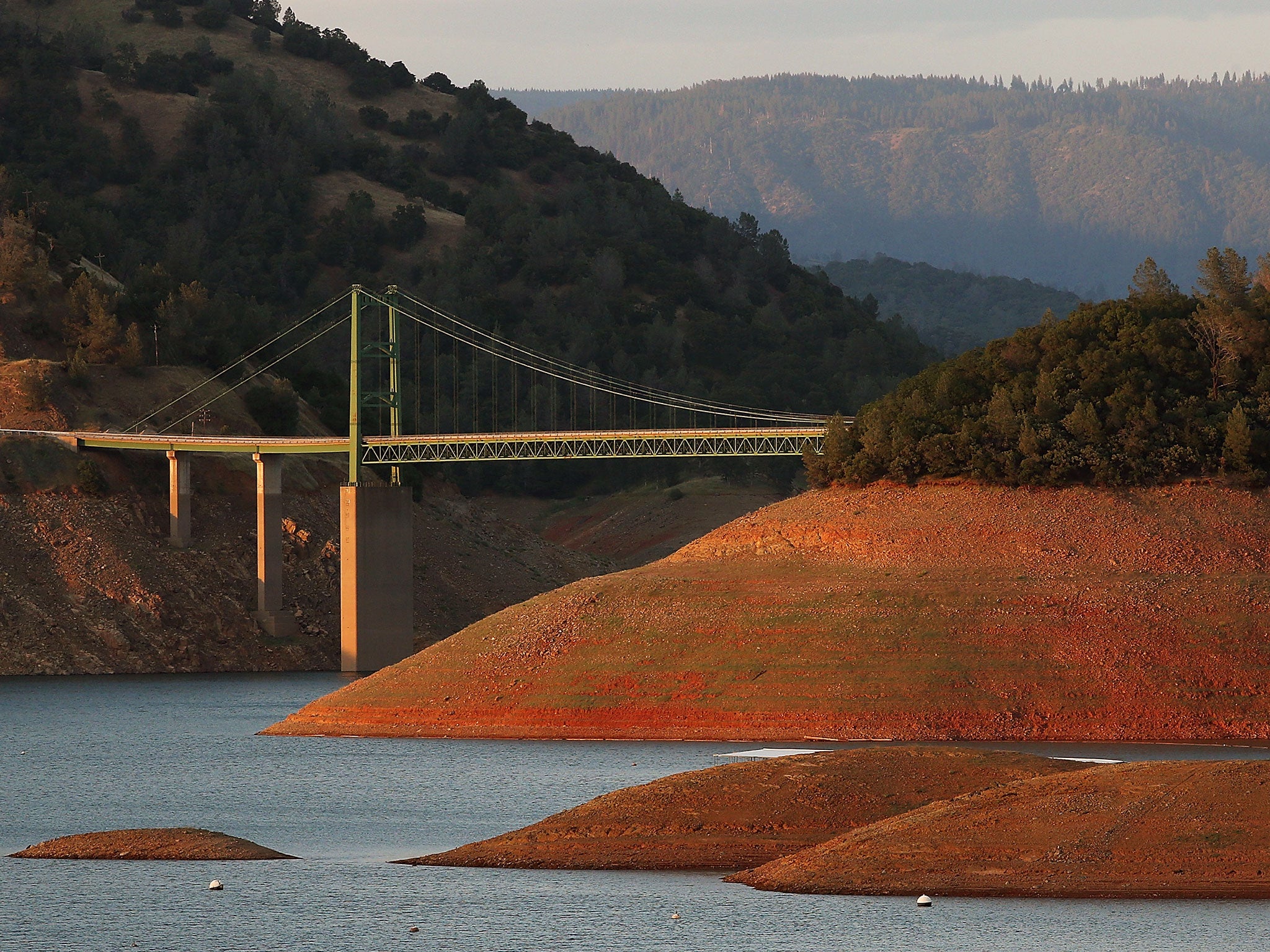 Reservoirs such as Lake Oroville in northern California have been replenished by a wet winter