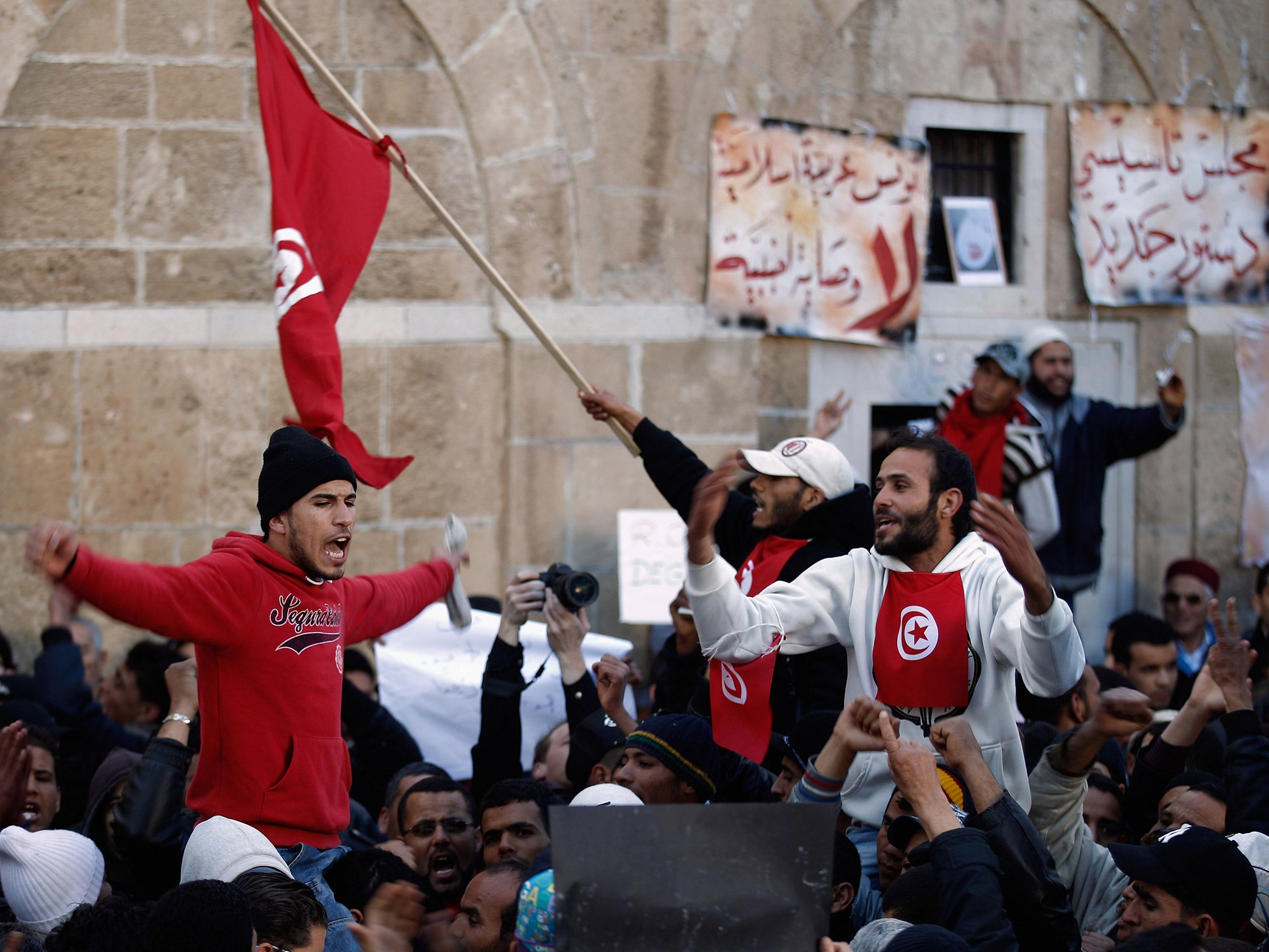 Tunisia's uprising in January 2011 drove support for protests in surrounding countries