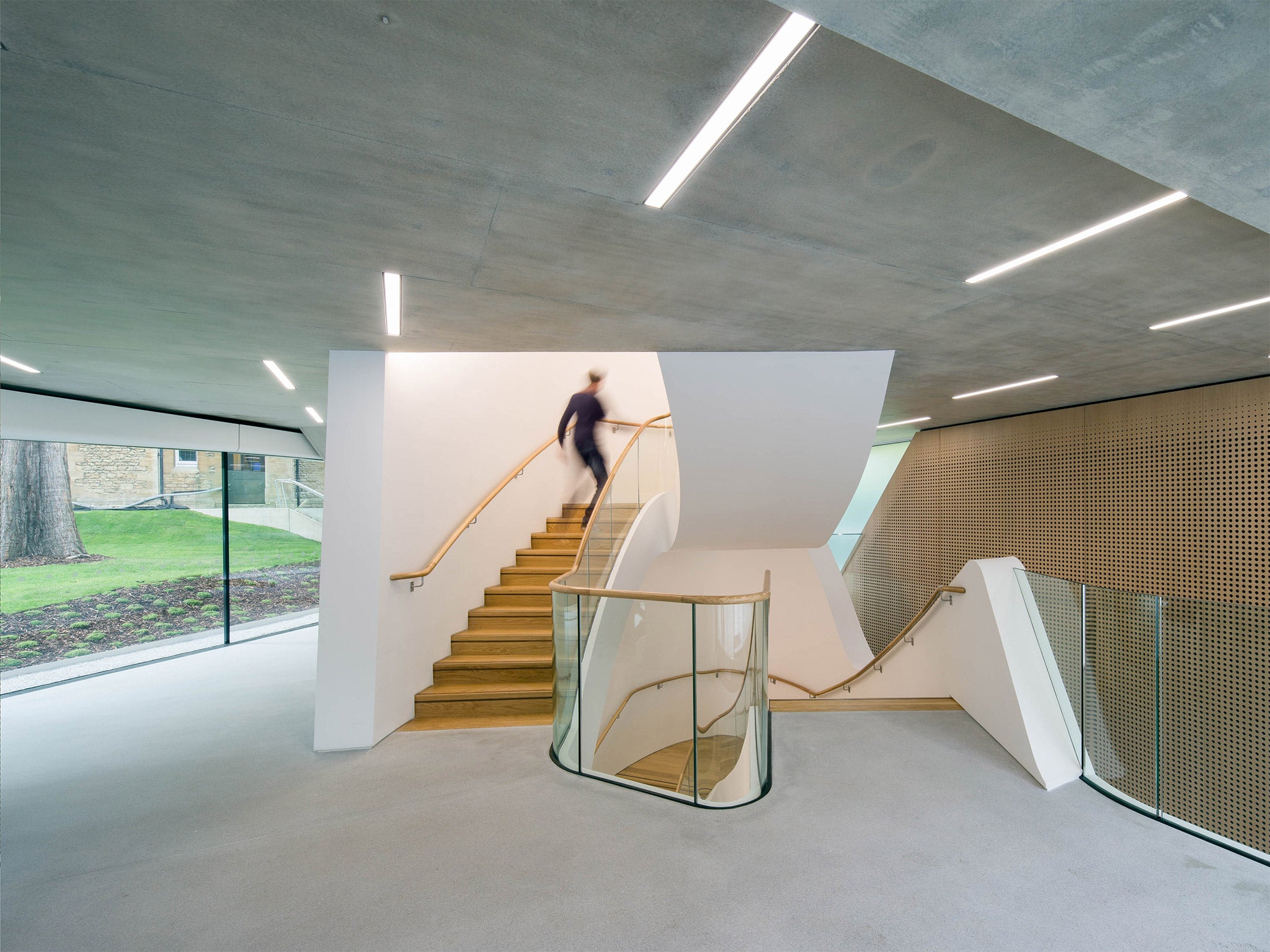 Inside Zaha Hadid’s new Daliesque library and archive building at St Antony College (Luke Hayes)