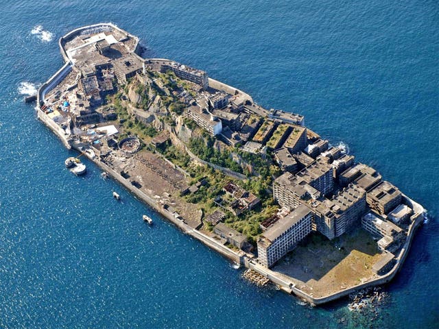 Hashima Island, also known as Battleship Island, is among the seven sites where Korea says 60,000 Koreans were forced to work for no pay