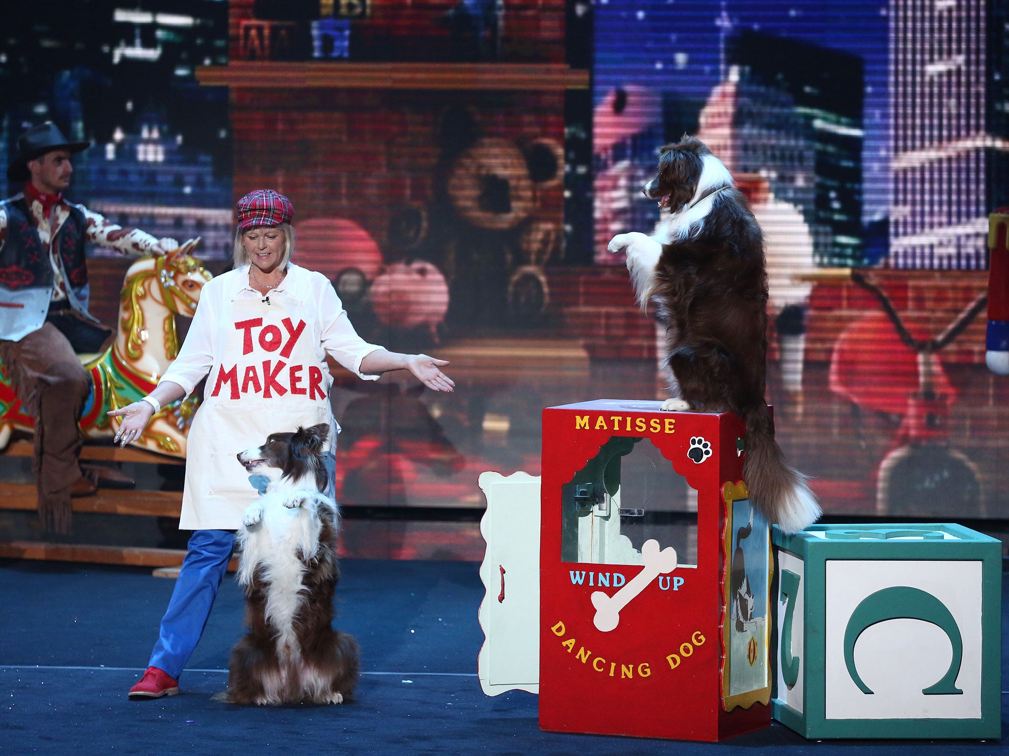 Jules O'Dwyer and Matisse wow the Britain's Got Talent crowd with their toy-inspired dog routine