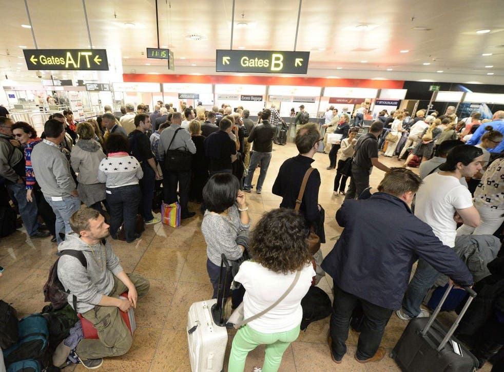 The disruption has caused huge queues in Brussels airport