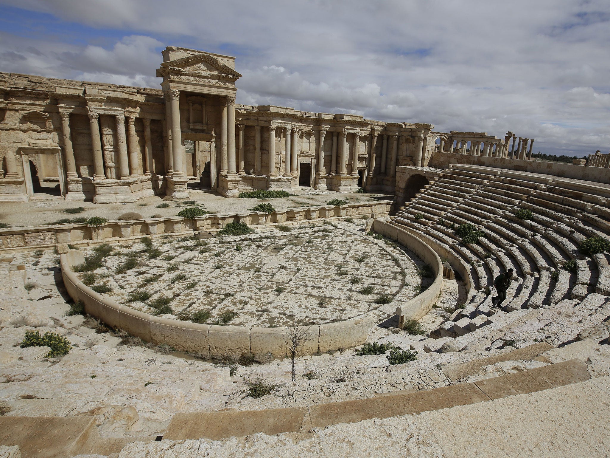 The men were shot dead in the second century amphitheatre