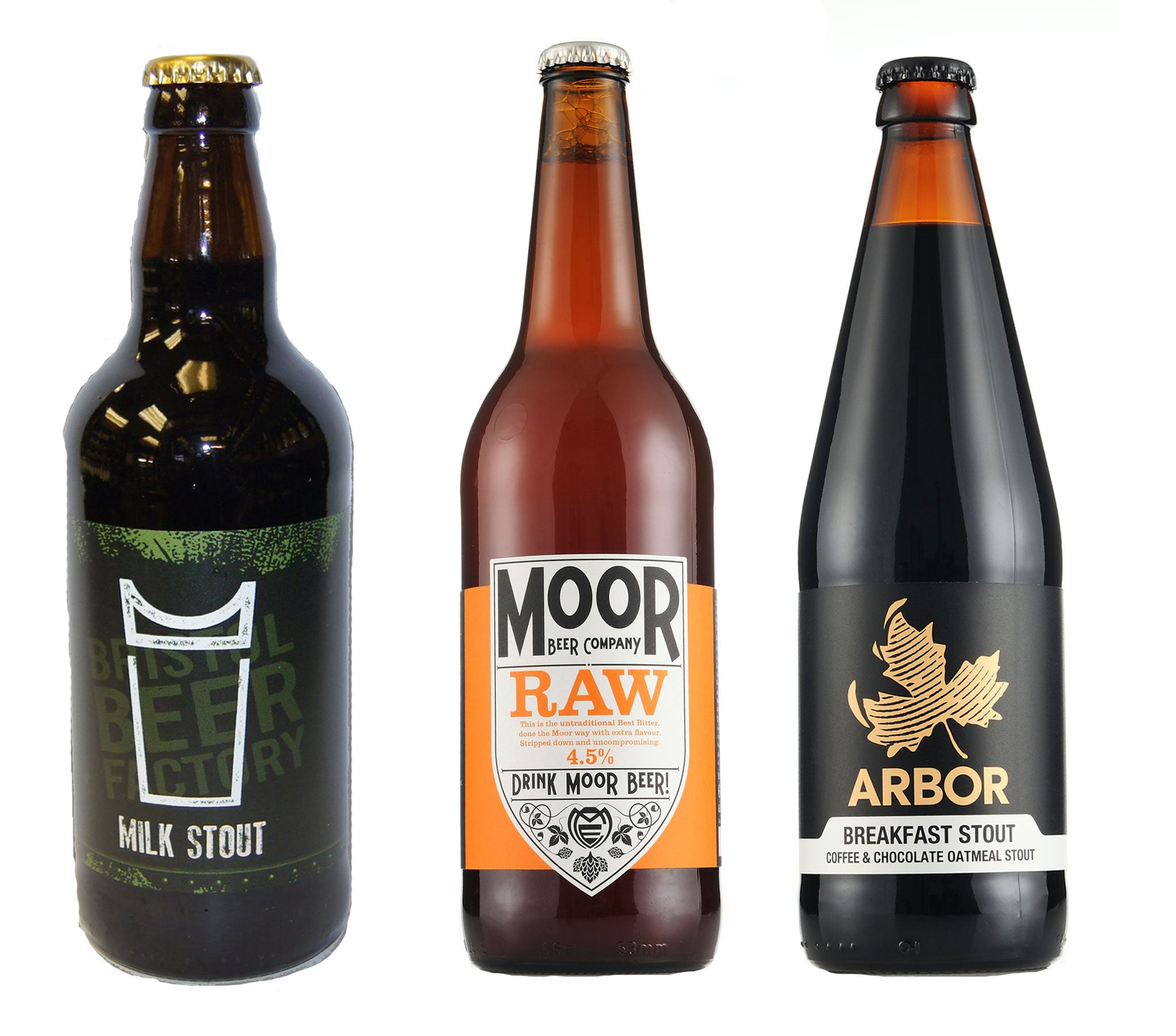 Three to try: Bristol Beer Factory Milk Stout, Moor Raw, Arbor Breakfast Stout