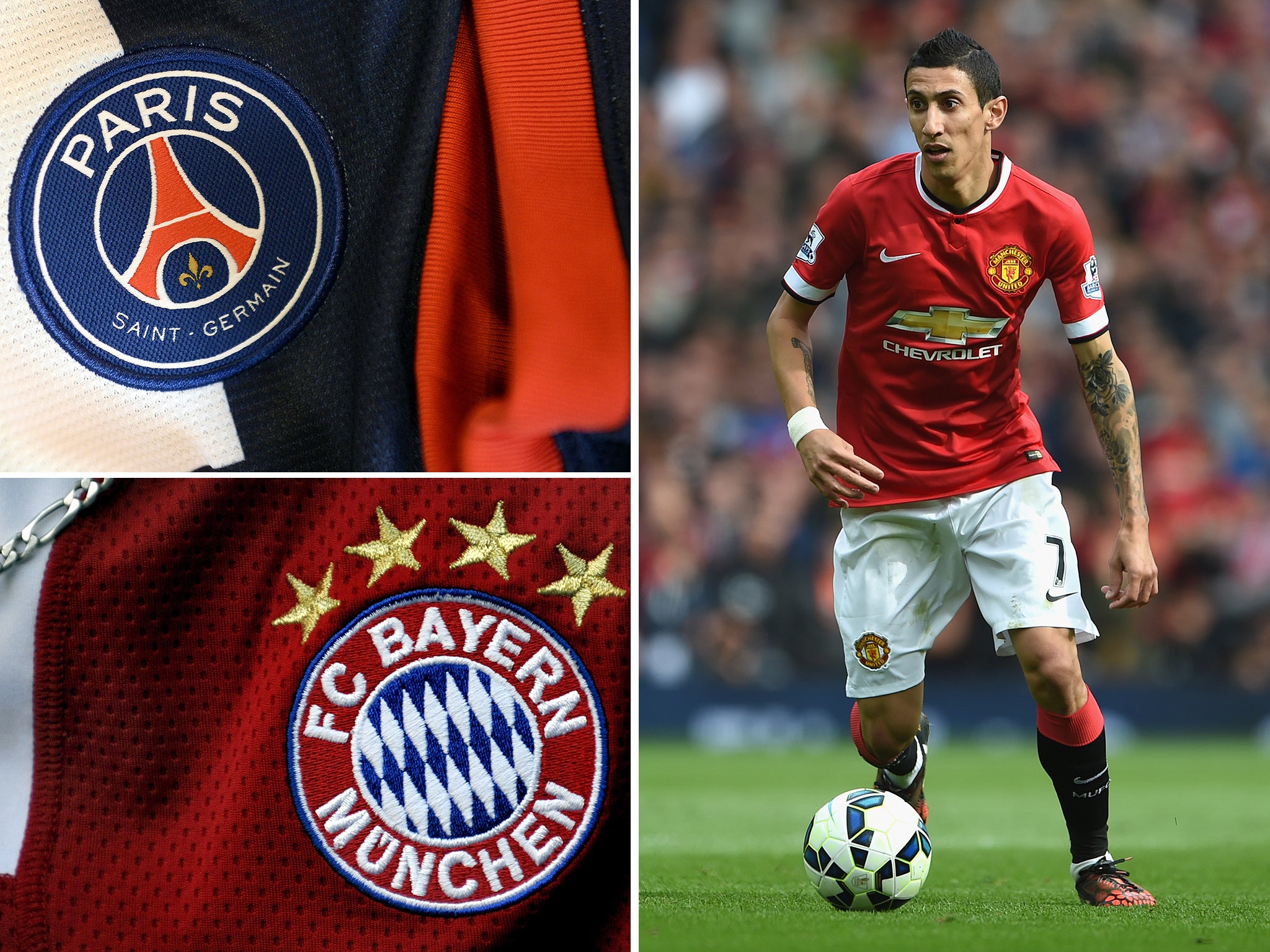 Angel Di Maria is wanted by both PSG and Bayern Munich, according to reports
