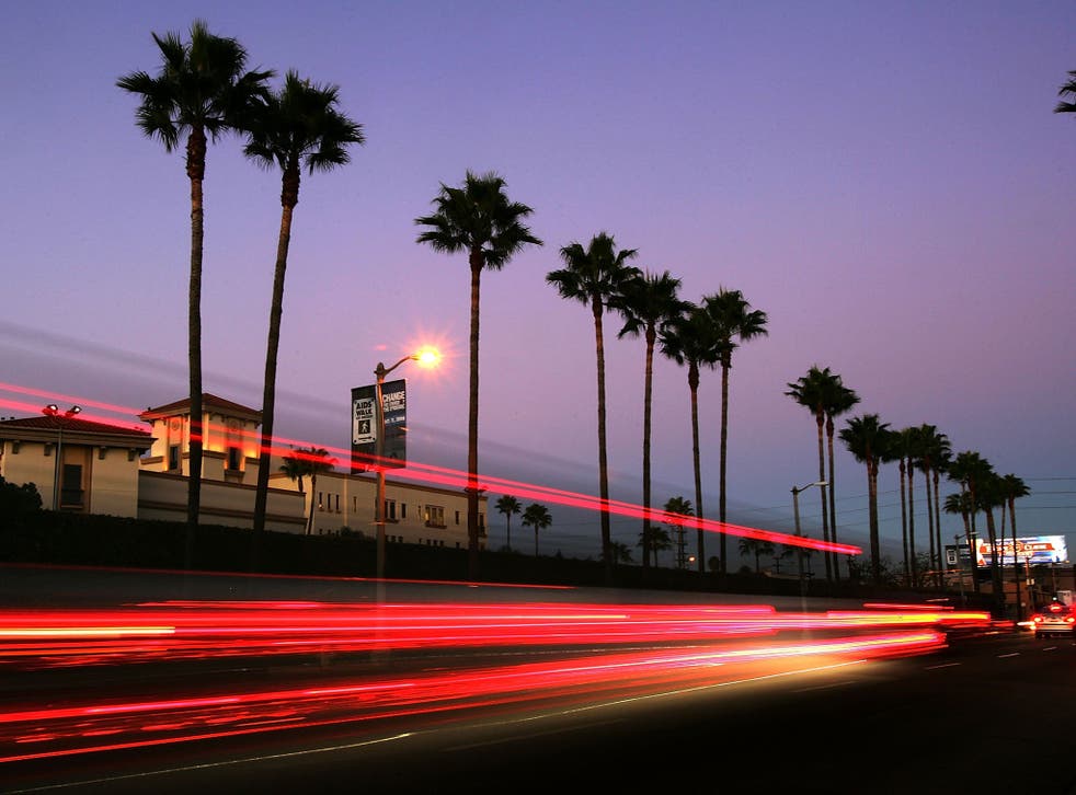 Bright lights, big city: Melrose Avenue in Los Angeles by dusk