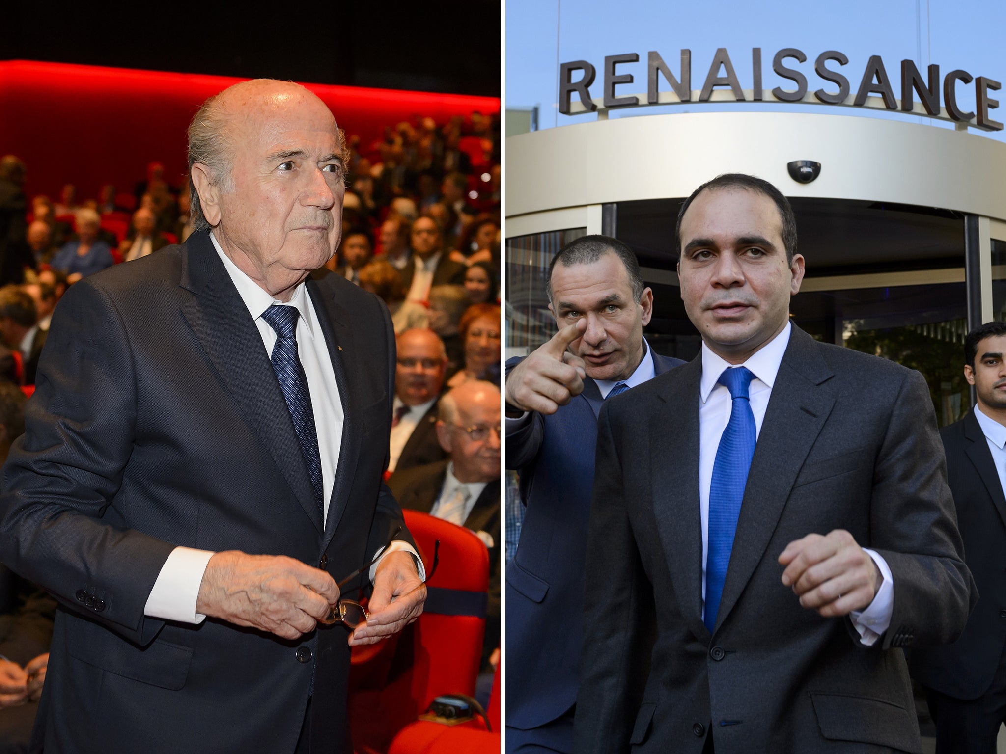 Sepp Blatter and Prince Ali bin al-Hussein