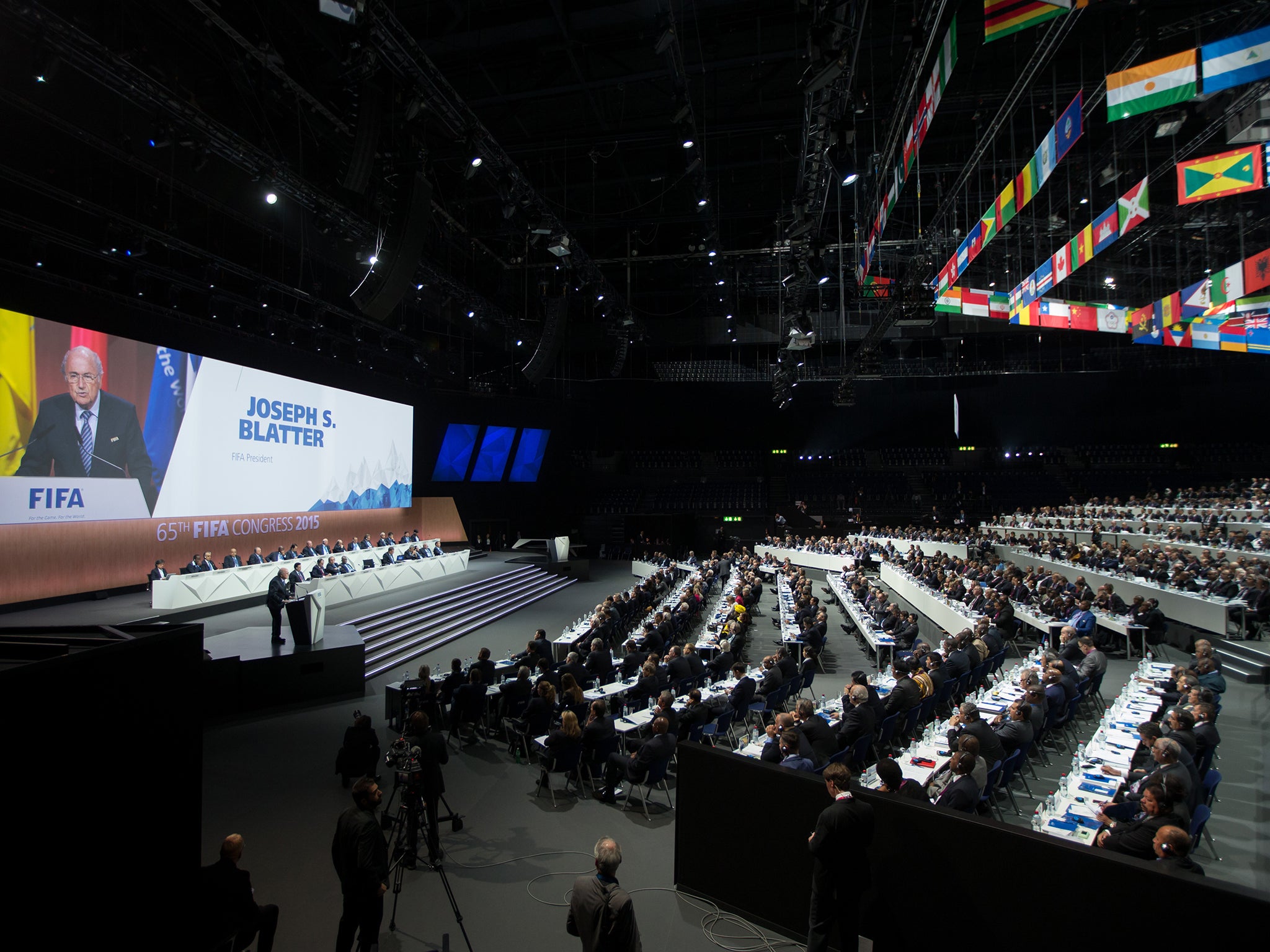 Blatter addresses the Fifa Congress in Zurich on Friday