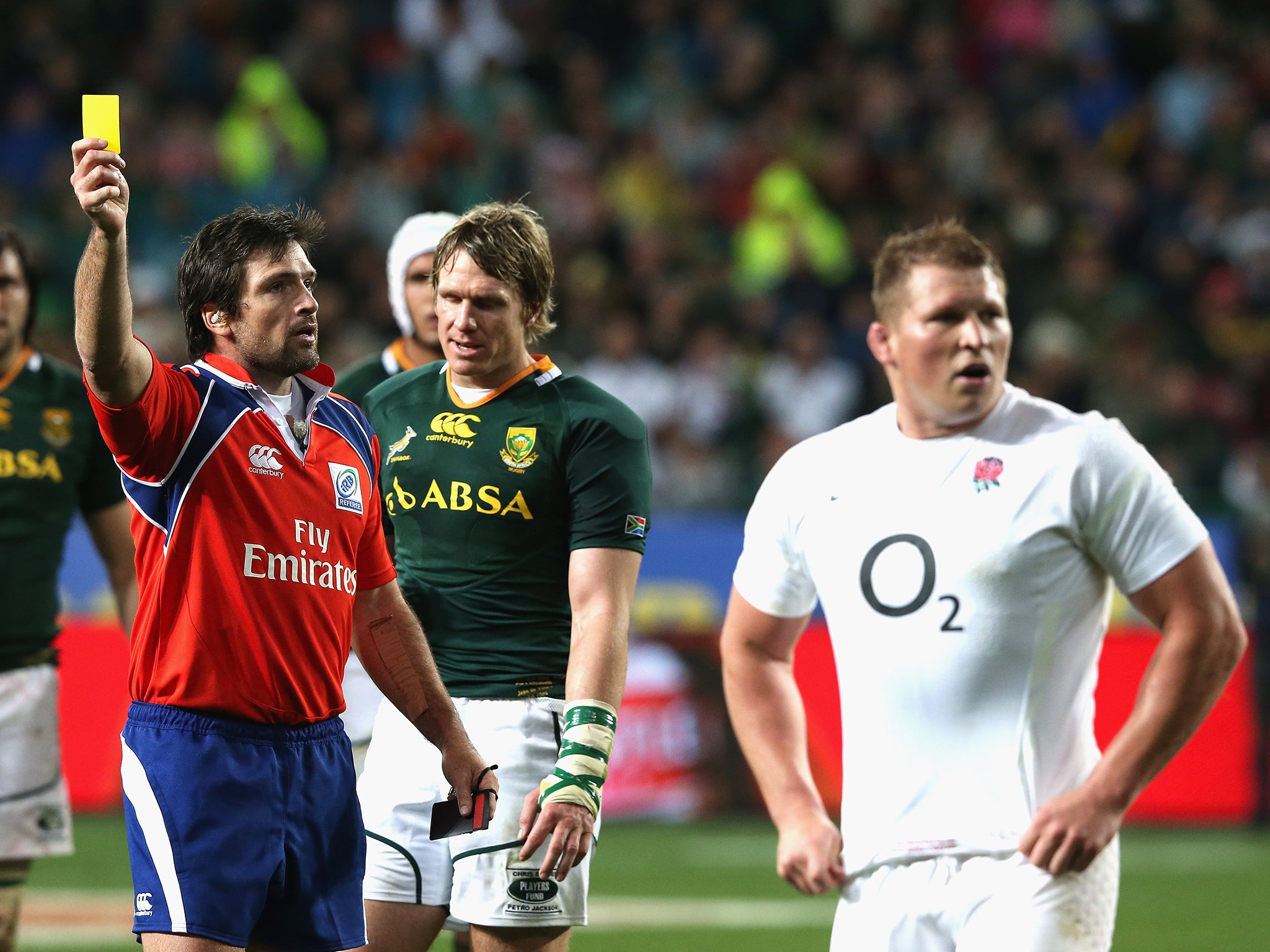 &#13;
Hartley?has fallen foul of referees on the international stage, too&#13;