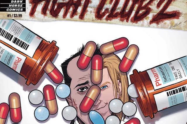 Front cover of Fight Club 2 comic book, drawn by Cameron Stewart, story by Chuck Palahniuk
