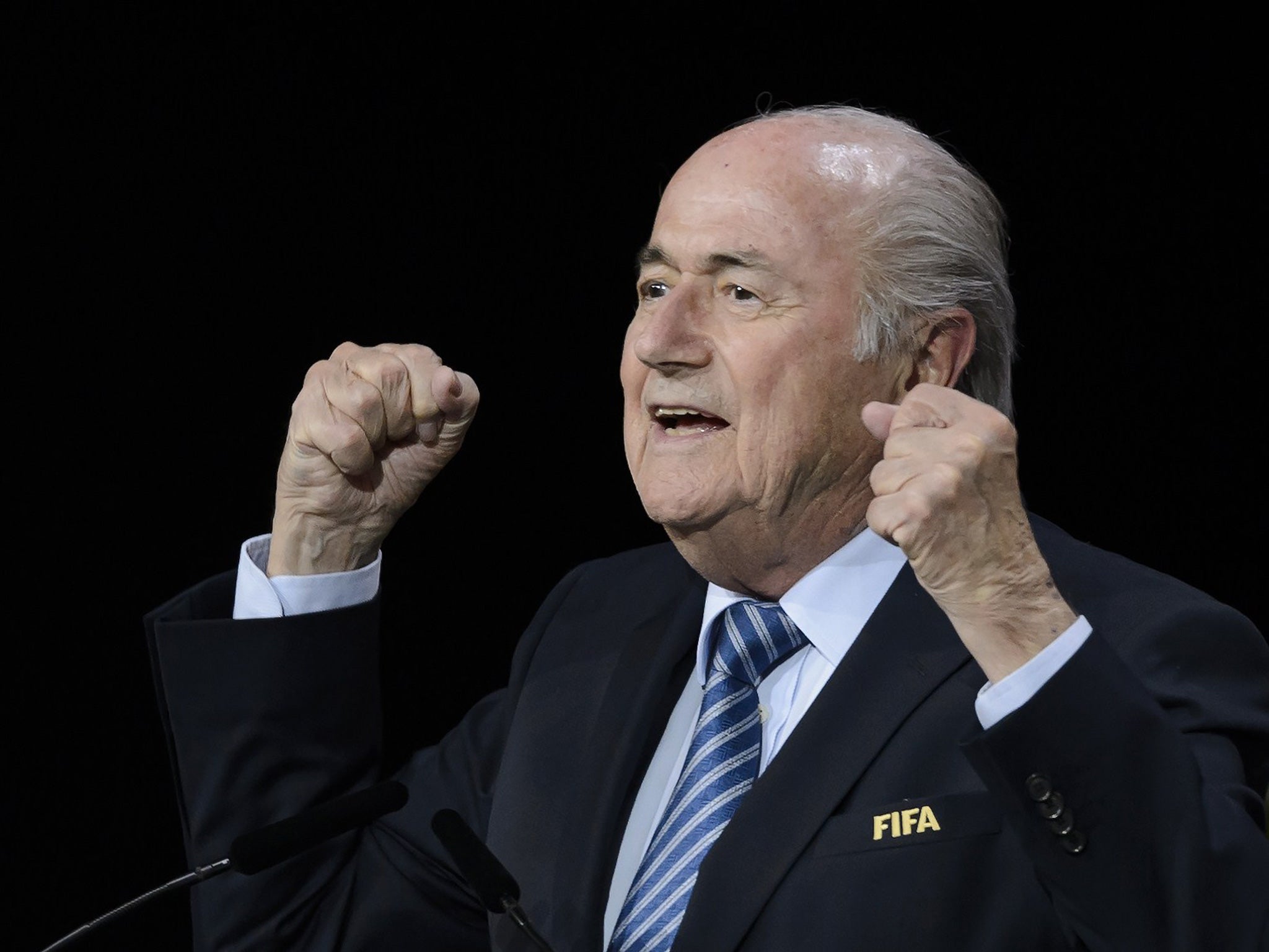 Blatter could not resist sniping at familiar enemies after his victory