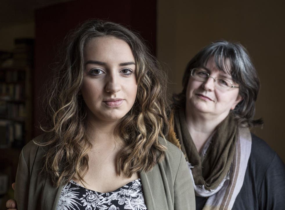 Emily Ryall of Ossett , 17, pictured with her mum Caron - Emily has suffered from symptons brought on since her HPV Vaccination over four years ago.