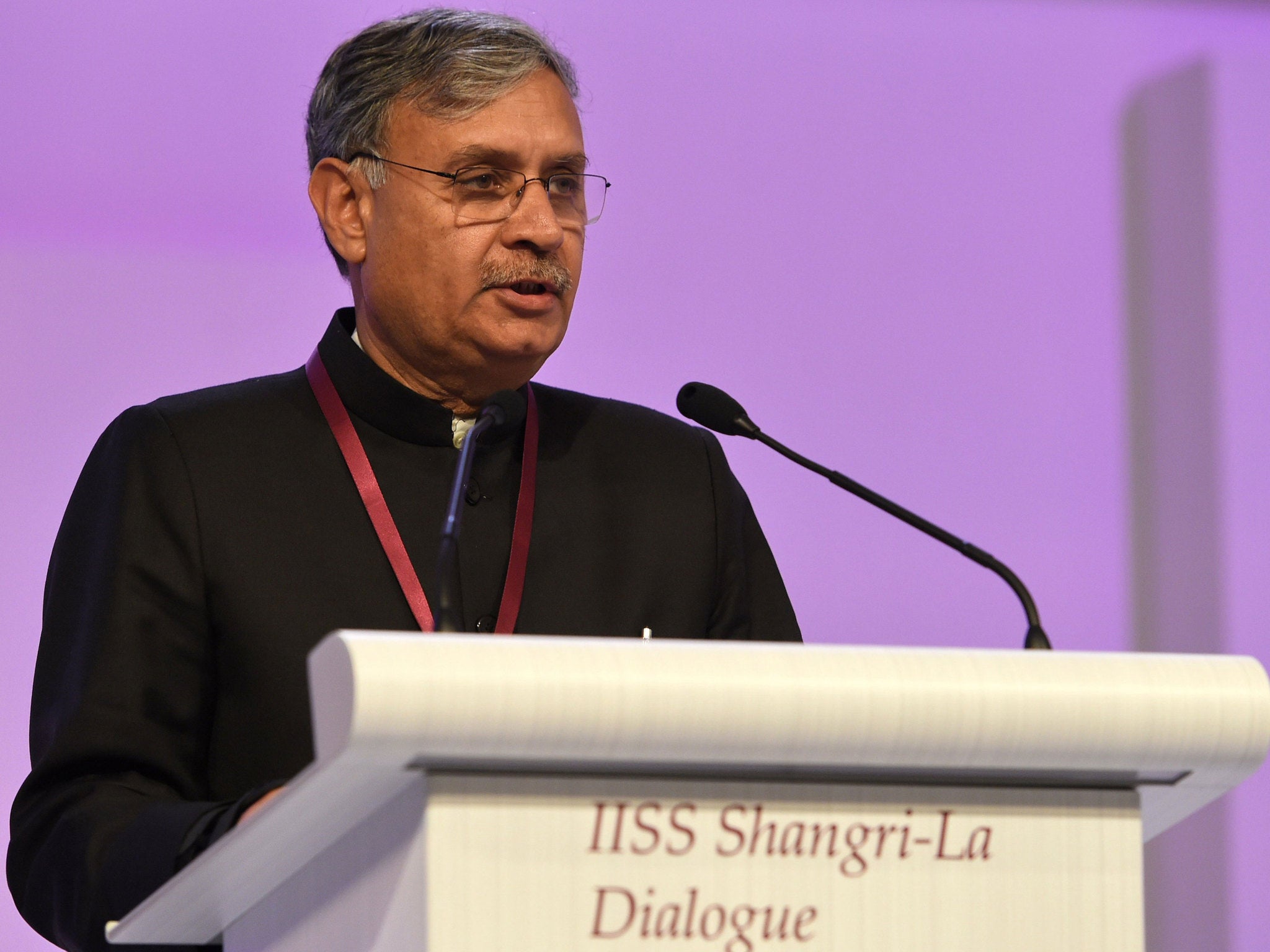 India's defence minister's comments were made on the sidelines of the Shangri-La regional security conference in Singapore