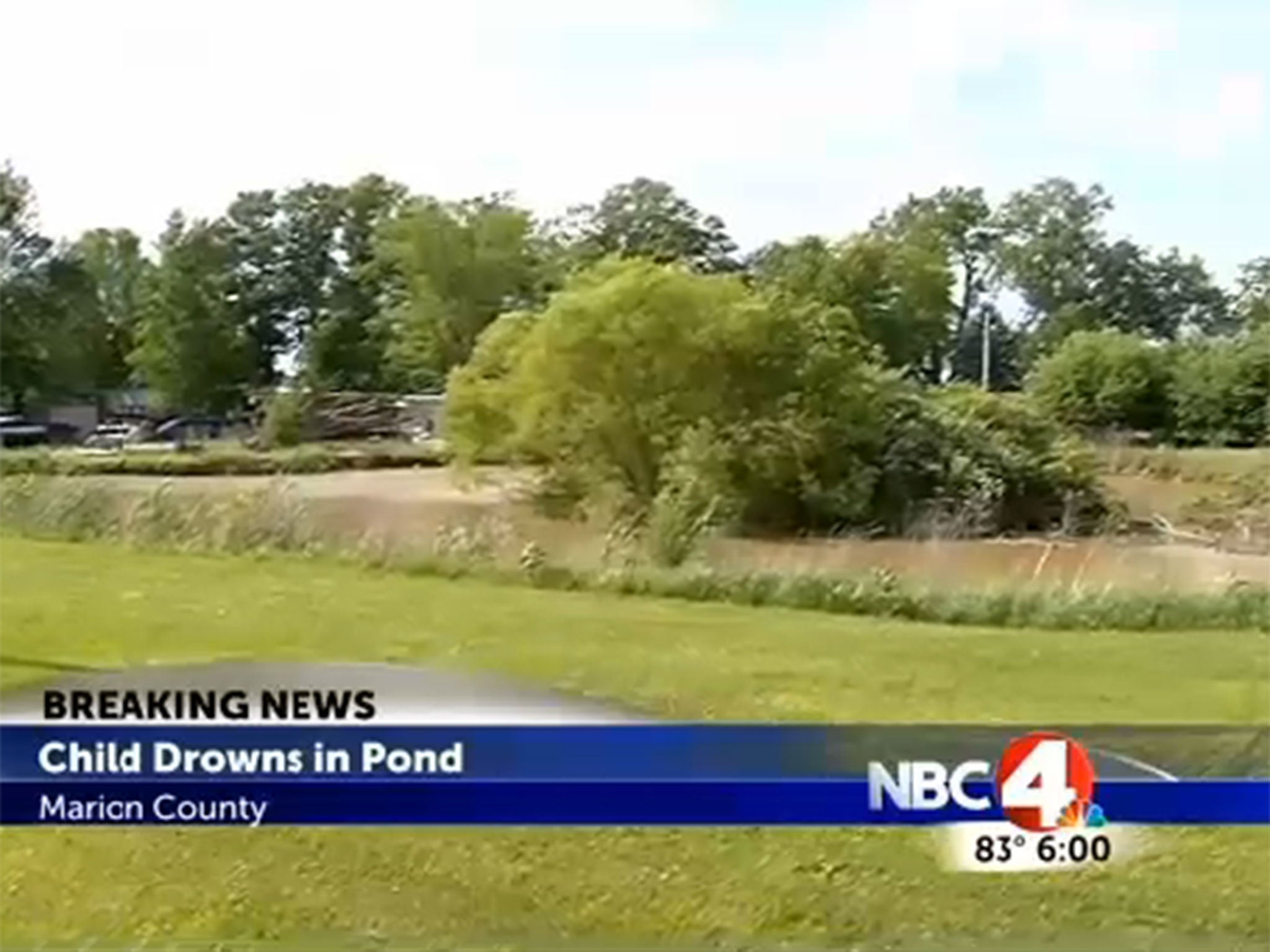 The scene where the toddler drowned in Marion County, Ohio (NBC 4 TV)