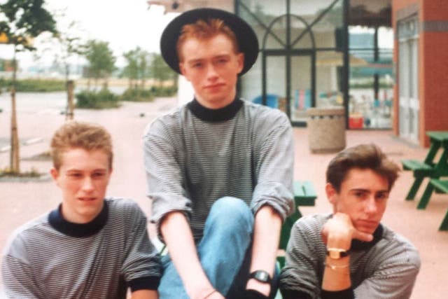 Tim Farron, centre, with his band in 1987, according to a reader of the Liberal England blog
