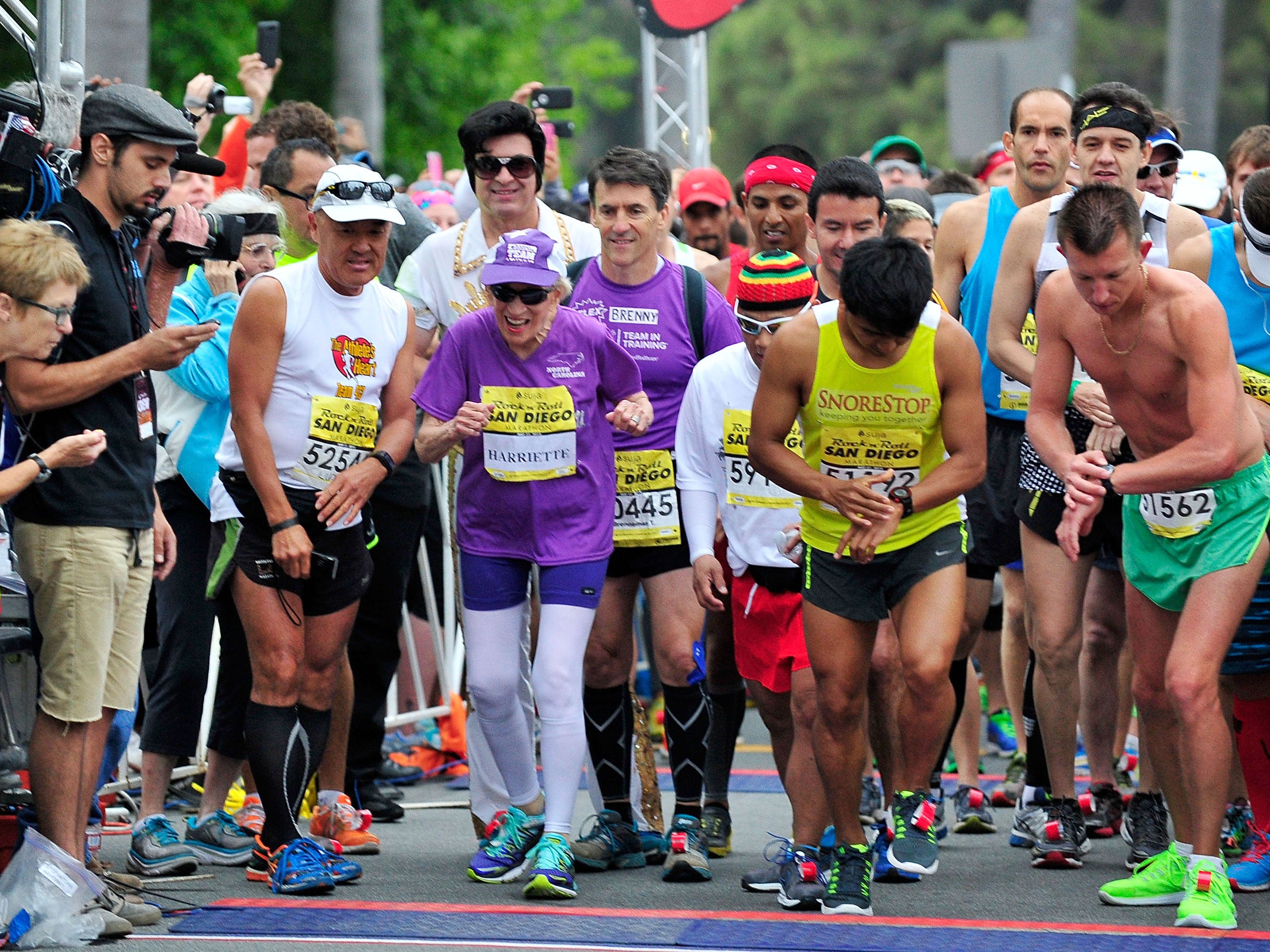 At 92 Harriette Thompson has become the oldest woman to complete a marthon