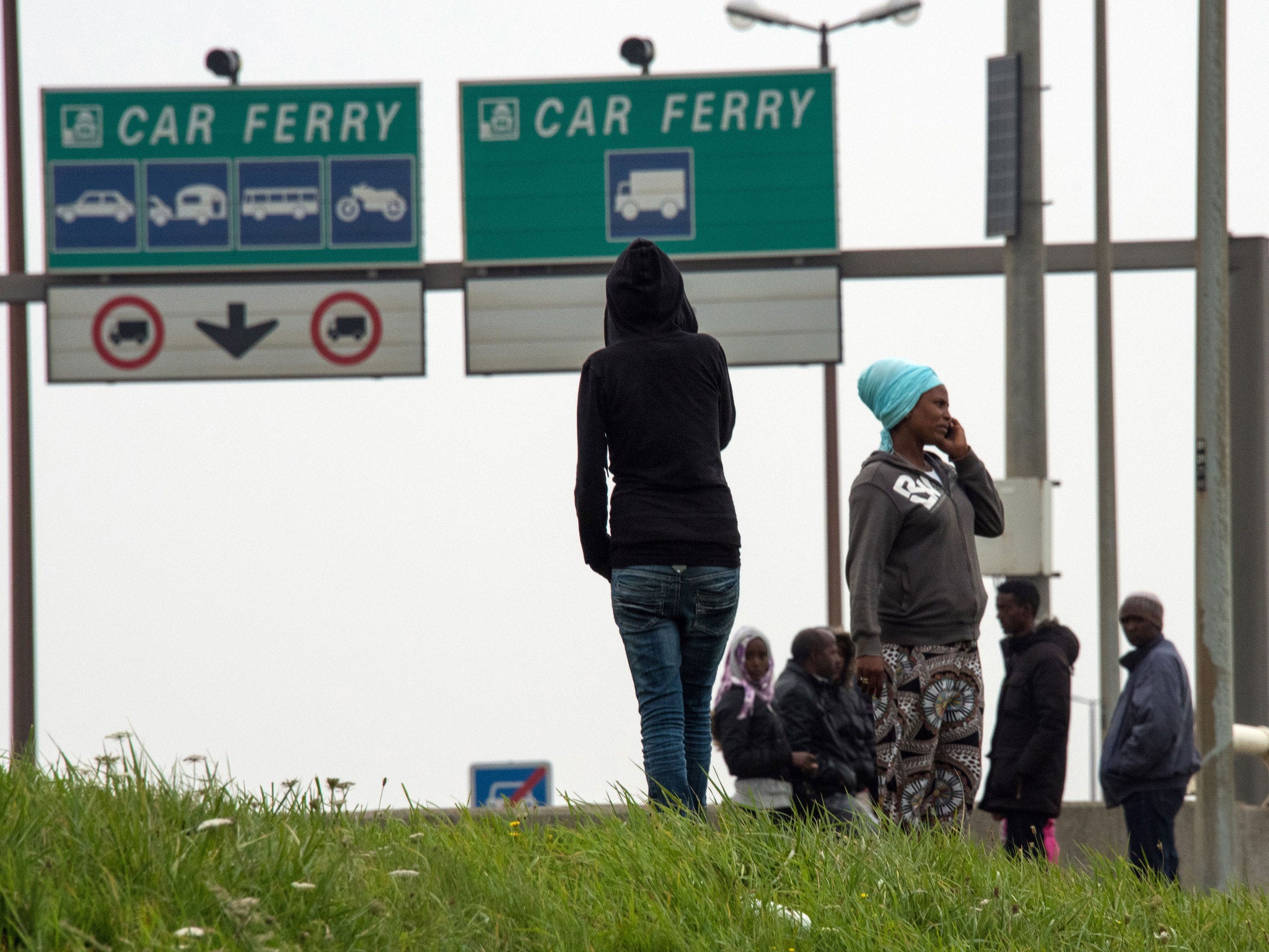 Many migrants in Calais hope to eventually make the voyage to the UK