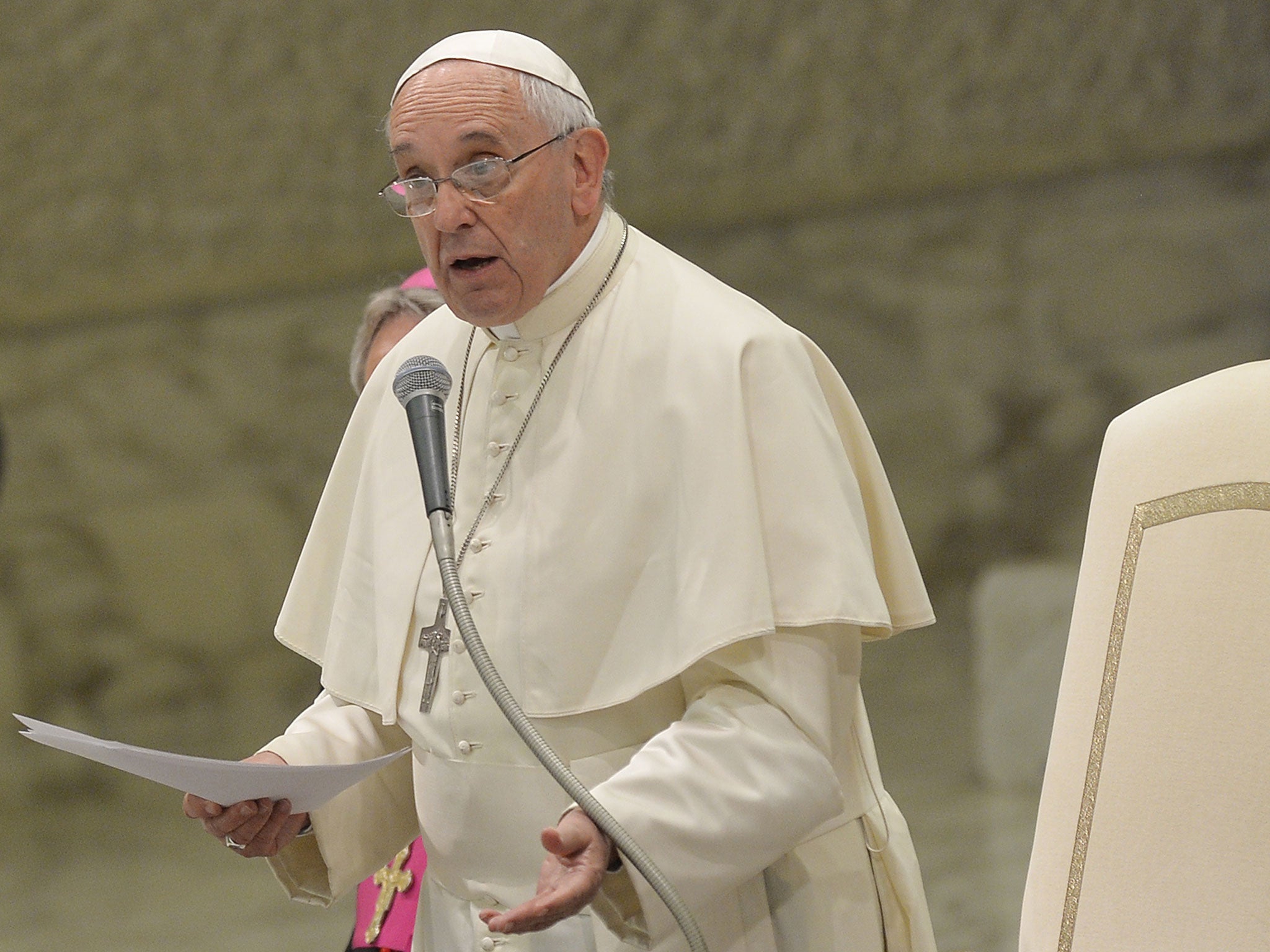 Pope Francis decried 'the scourge of abortion' as an 'attack against life'