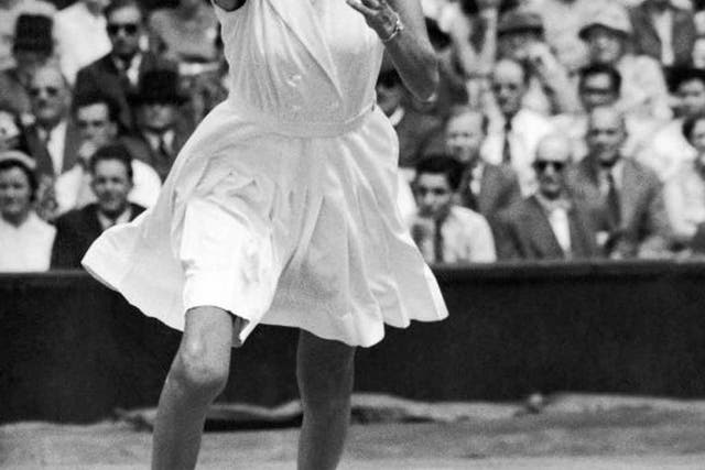 Hart in the Wimbledon singles semi-finals in 1953