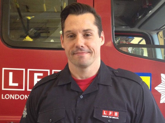 Firefighter James Stennett worked as a paramedic before becoming a firefighter