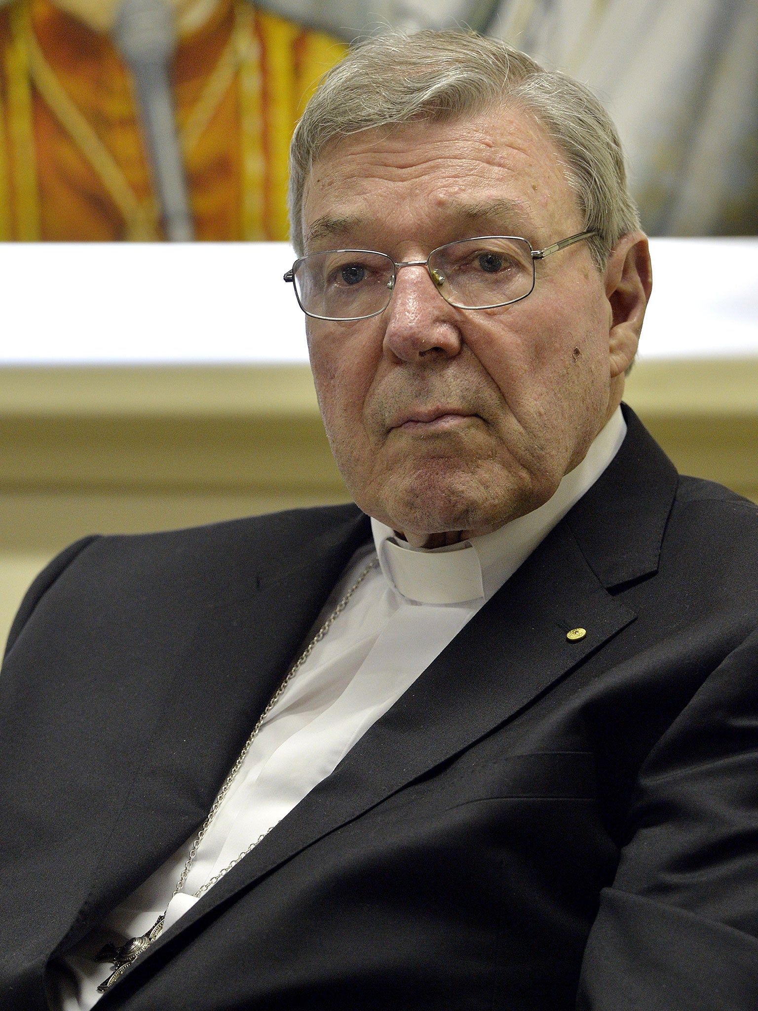 Cardinal Pell, pictured, said Mr Saunders’ claims were 'false and offensive', and announced he was consulting lawyers