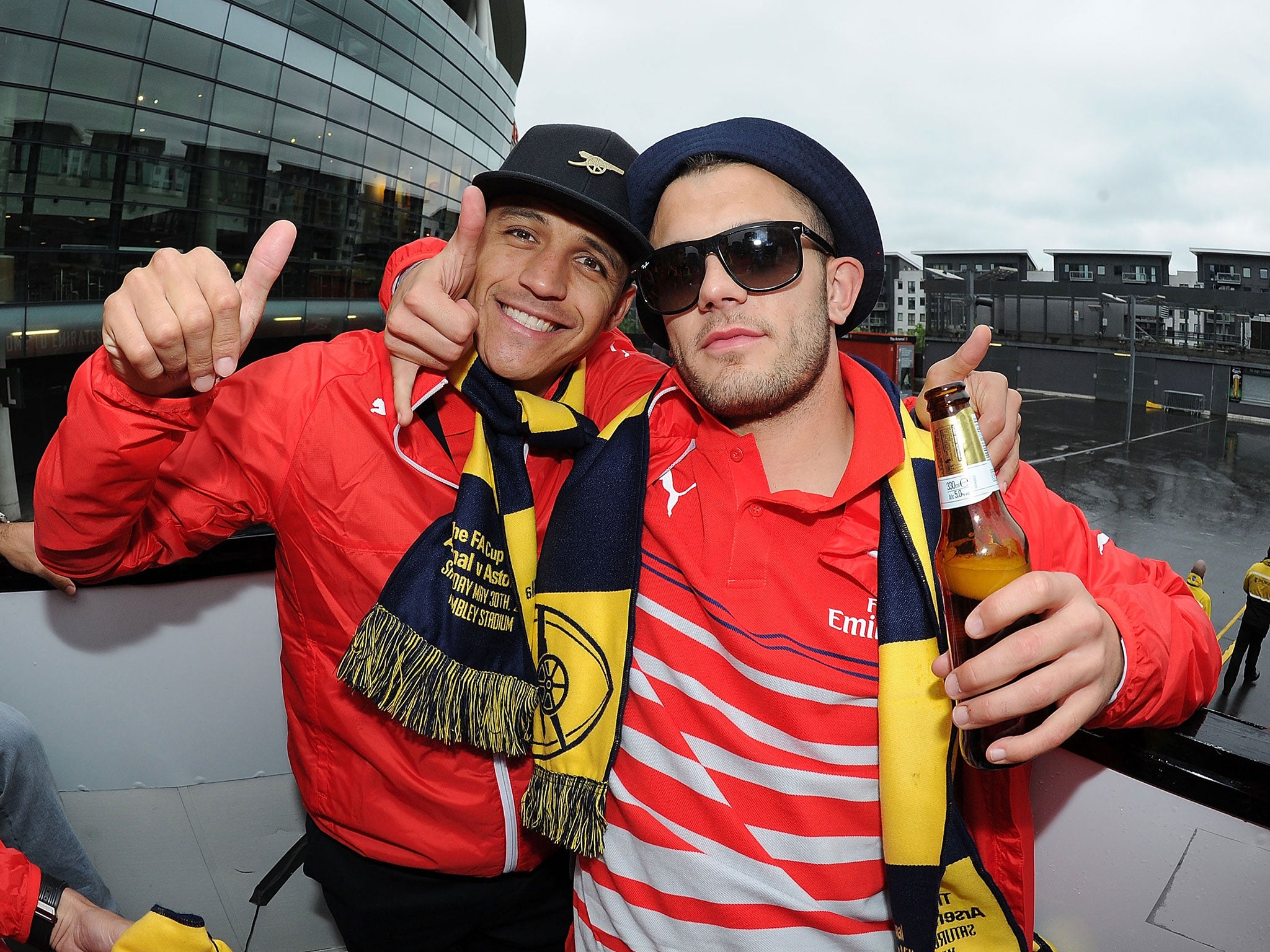 Jack Wilshere, right, on Arsenal’s victory parade, where he added to his long list of indiscretions