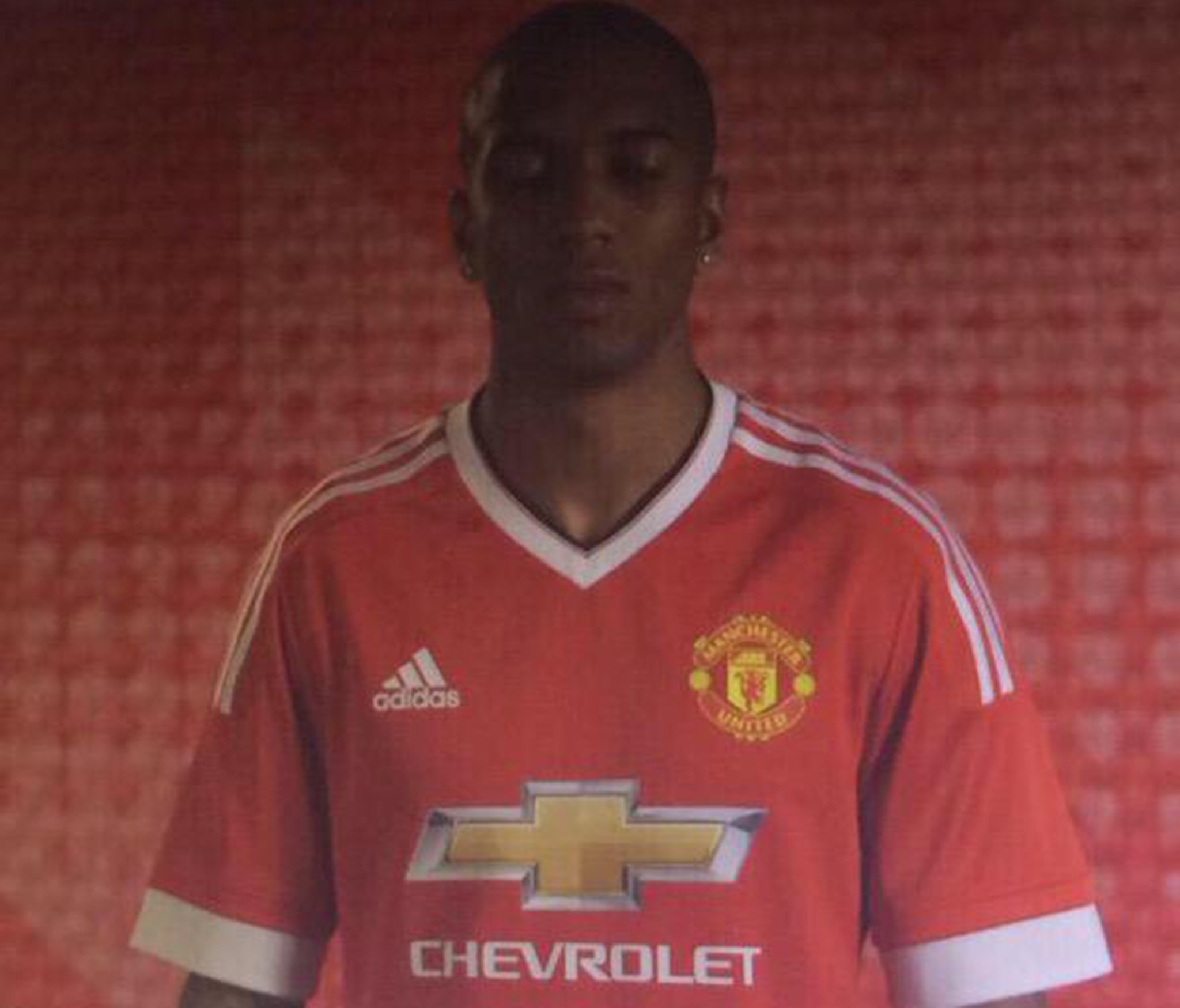 Ashley Young pictured in a new Manchester United shirt