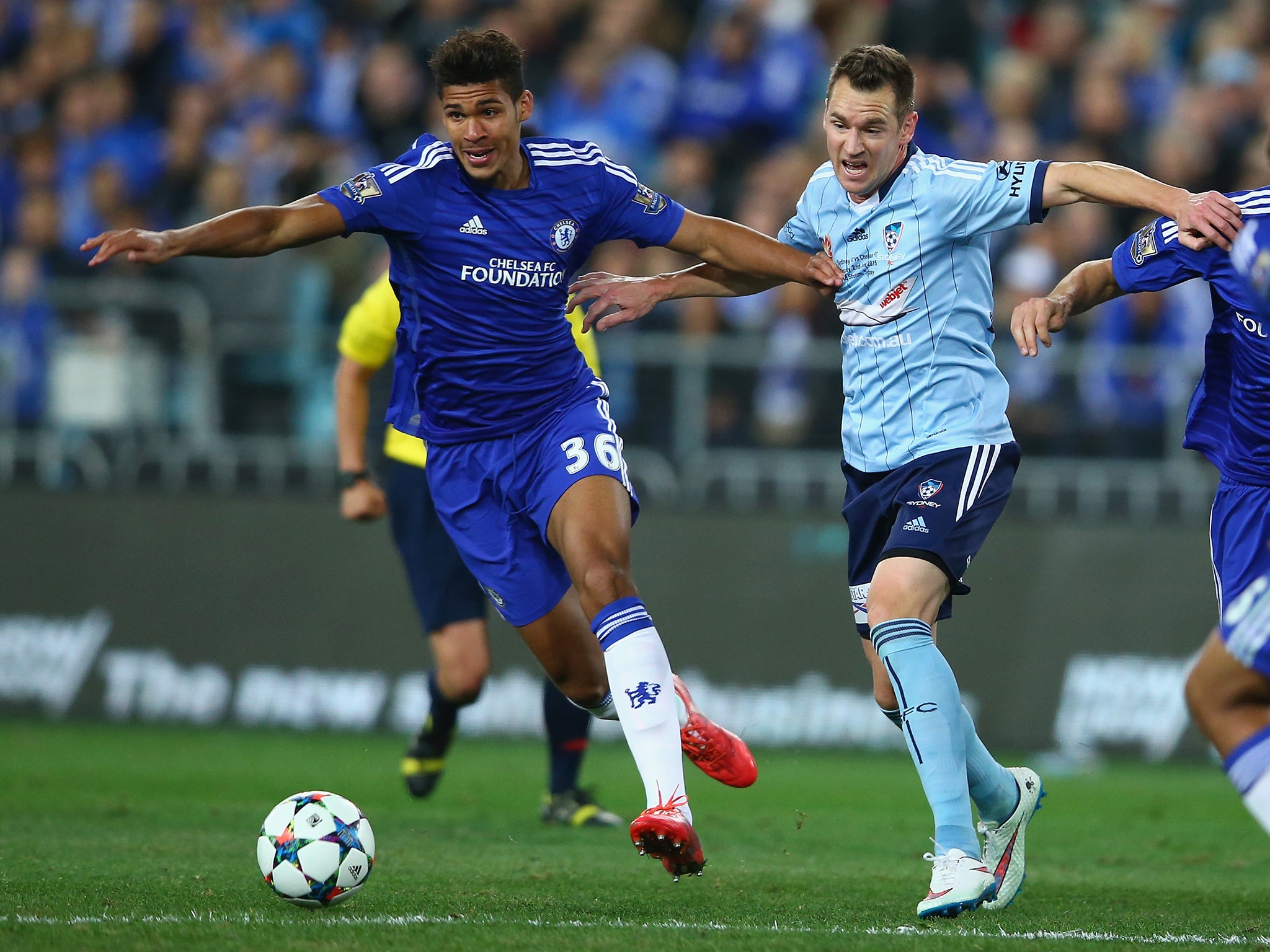 Ruben Loftus-Cheek in action during Chelsea's friendly with Sydney FC