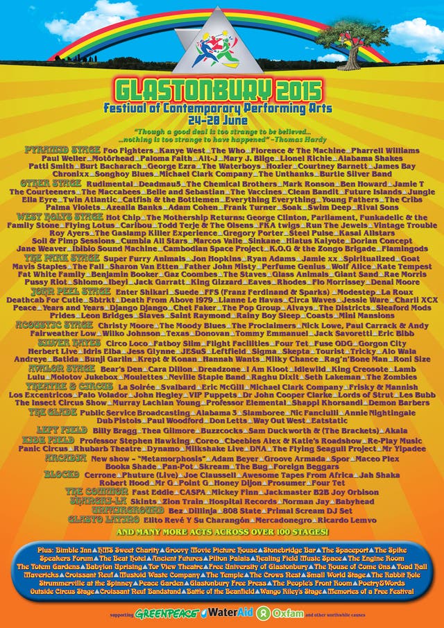 Glastonbury 2015 Clashes What Are The Most Frustrating Choices On This Year S Line Up The Independent The Independent
