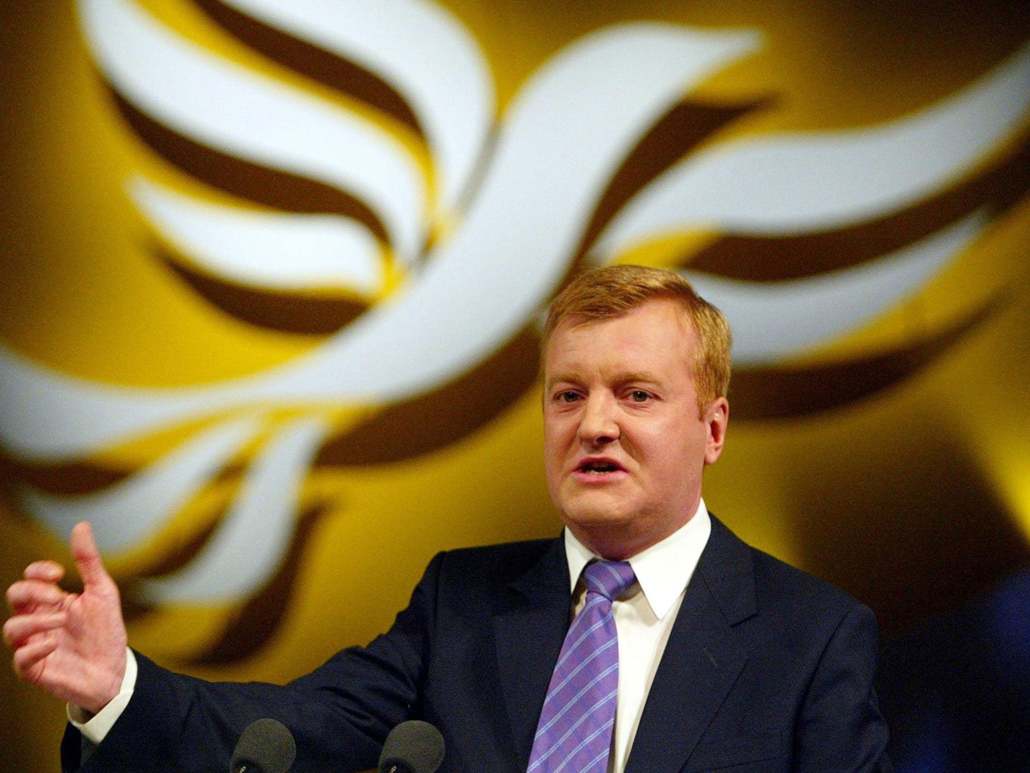 Kennedy delivering a speech the Liberal Democrat conference