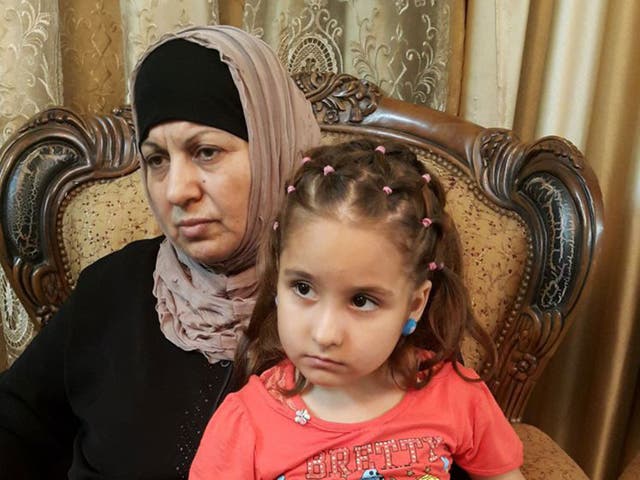Sahar Qanbar with her grandmother
