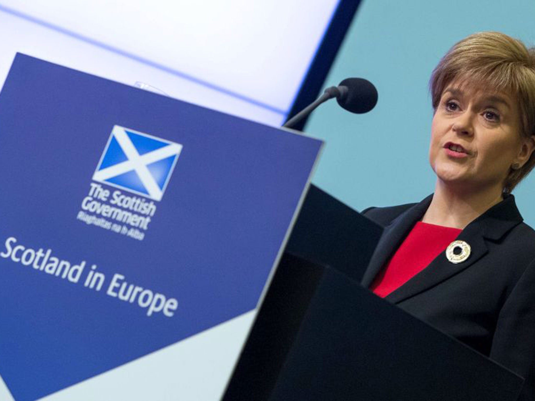 Nicola Sturgeon speak in Brussels