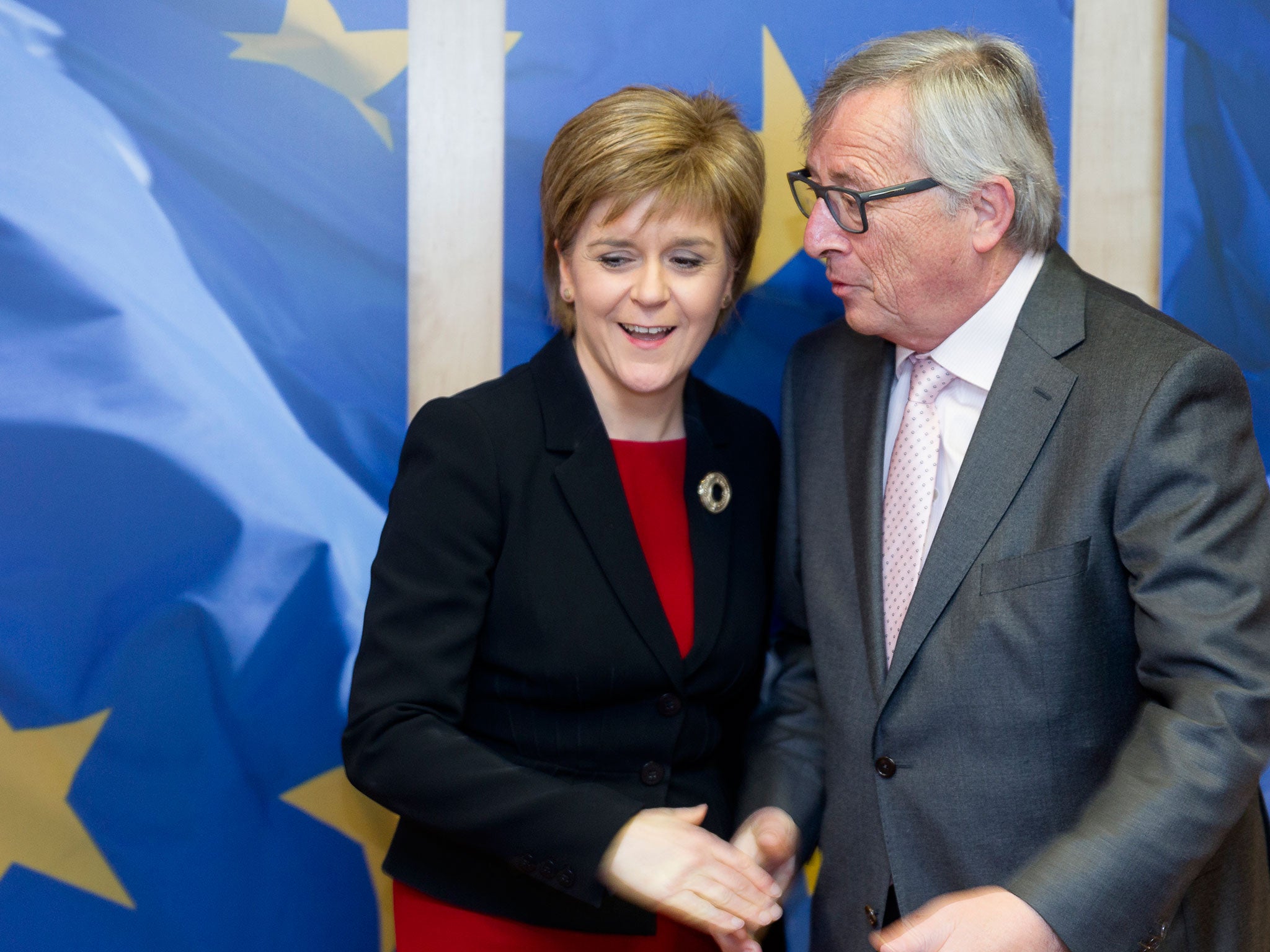 Scotland’s First Minister Nicola Sturgeon (left) with European Commission President Jean-Claude Juncker