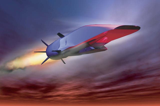Artists' impression of the plane in flight