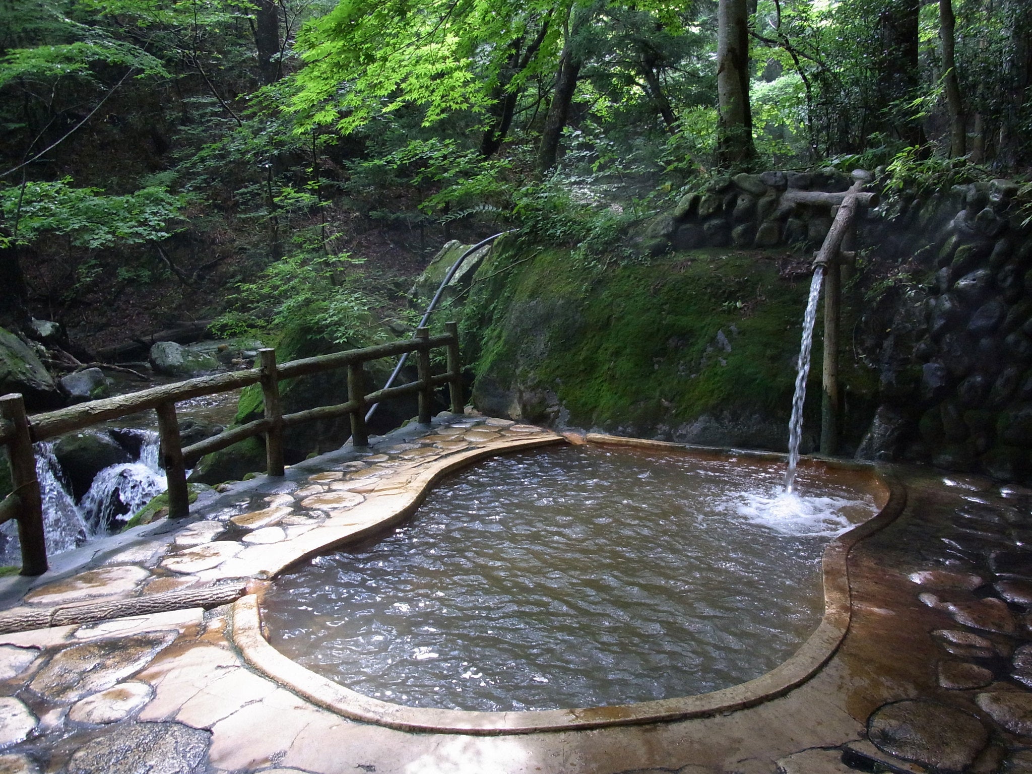 The Fudo no Yu hot springs, where around 60 people would visit each weekend