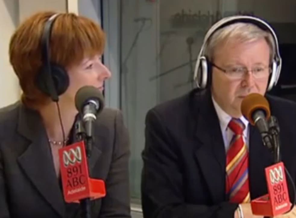 Julia Gillard and Kevin Rudd in the documentary ‘The Killing Season’, which chronicles the party’s internal strife