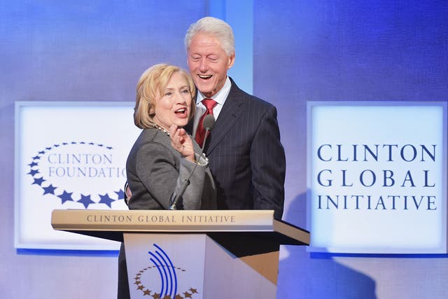Bill and Hillary present the Clinton Global Initiative in New York