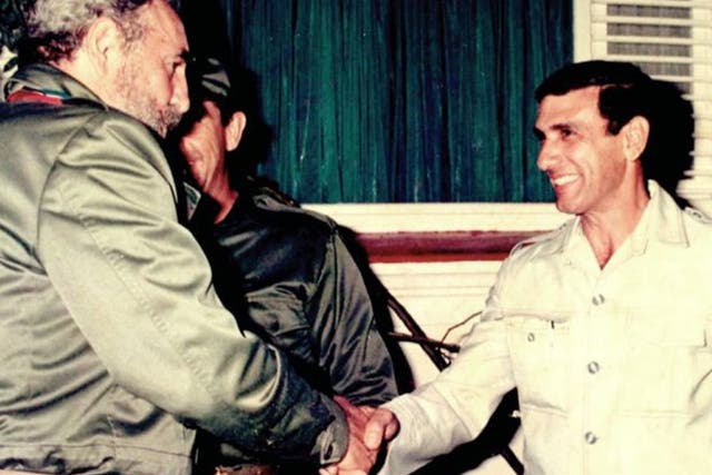Fidel Castro with Juan Reinaldo Sanchez (right)