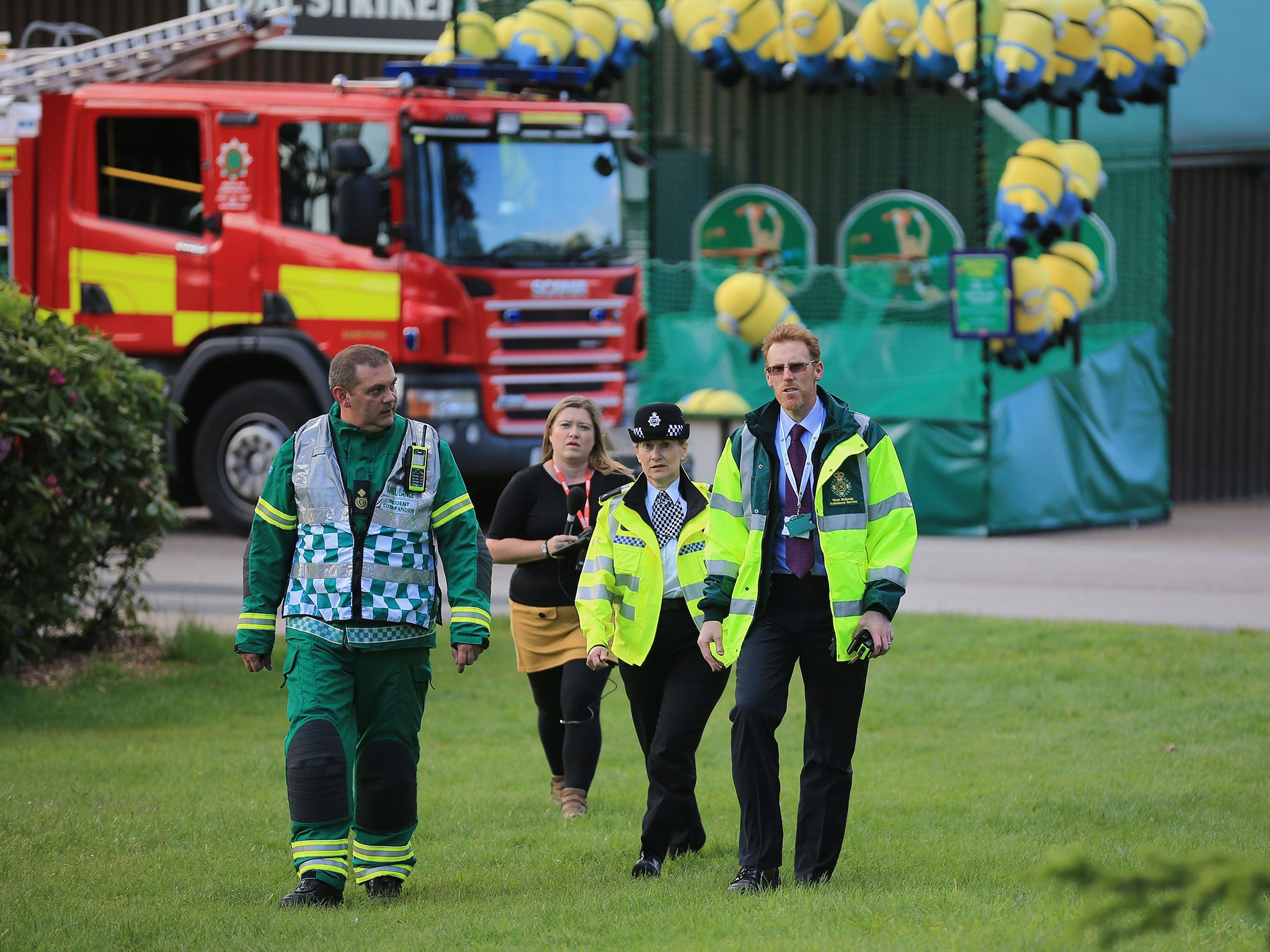 Emergency staff at Alton Towers