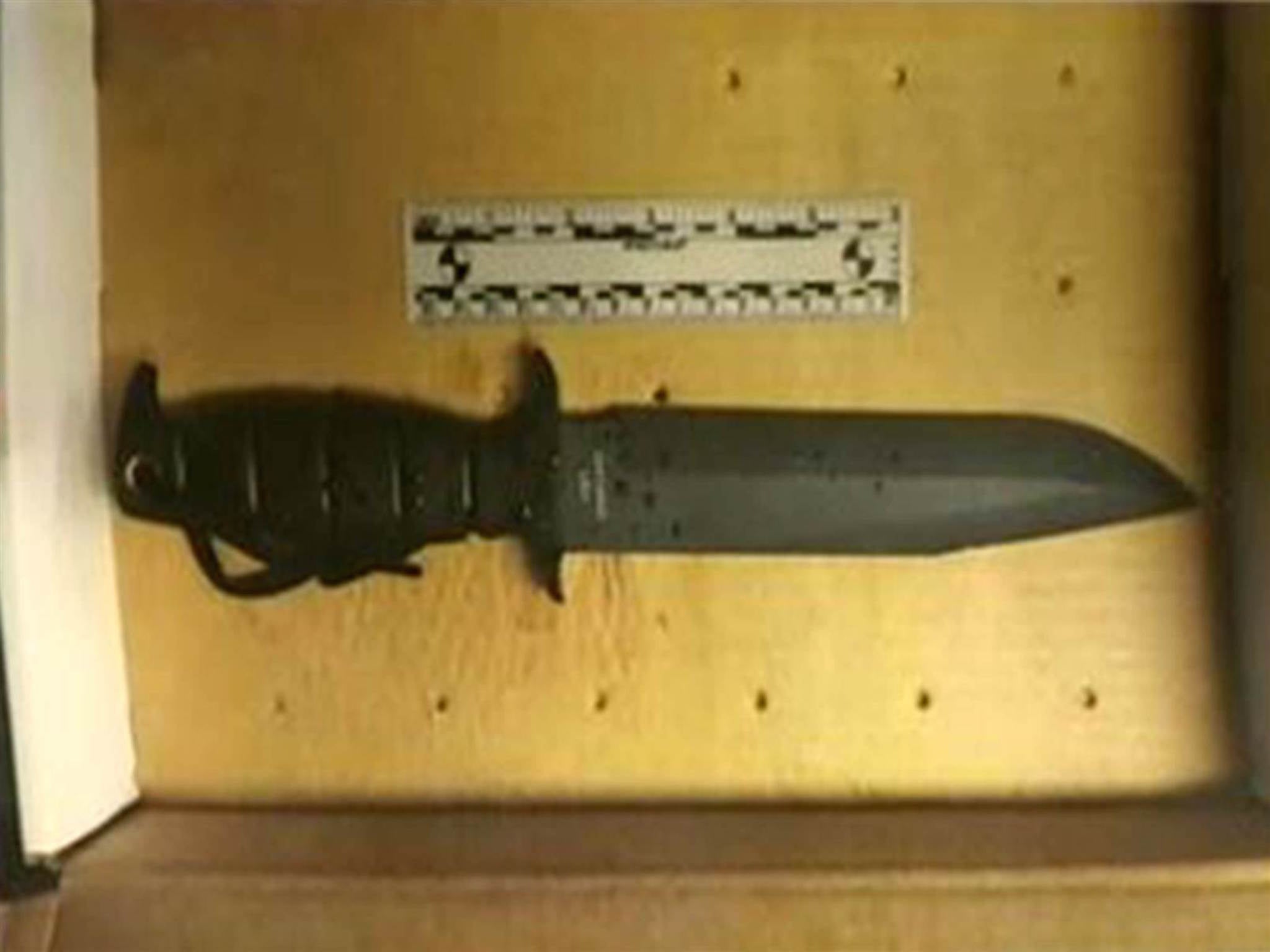 This is the knife reportedly recovered from the body of Usaamah Rahim