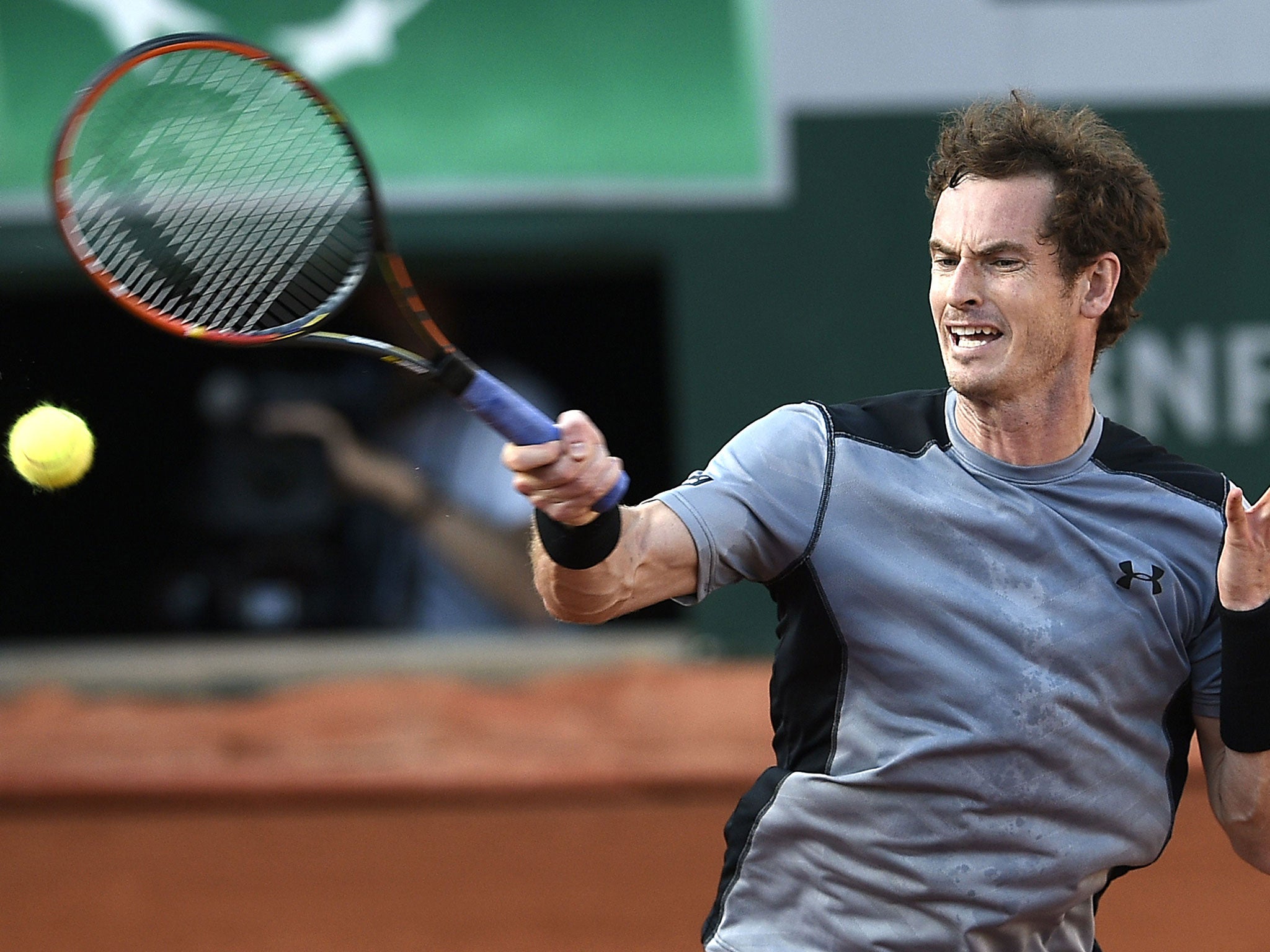 Andy Murray on his way to victory over David Ferrer