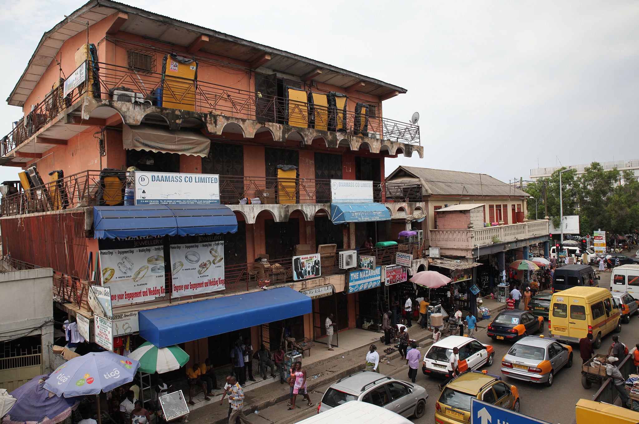A street in Ghana's capital of Accra