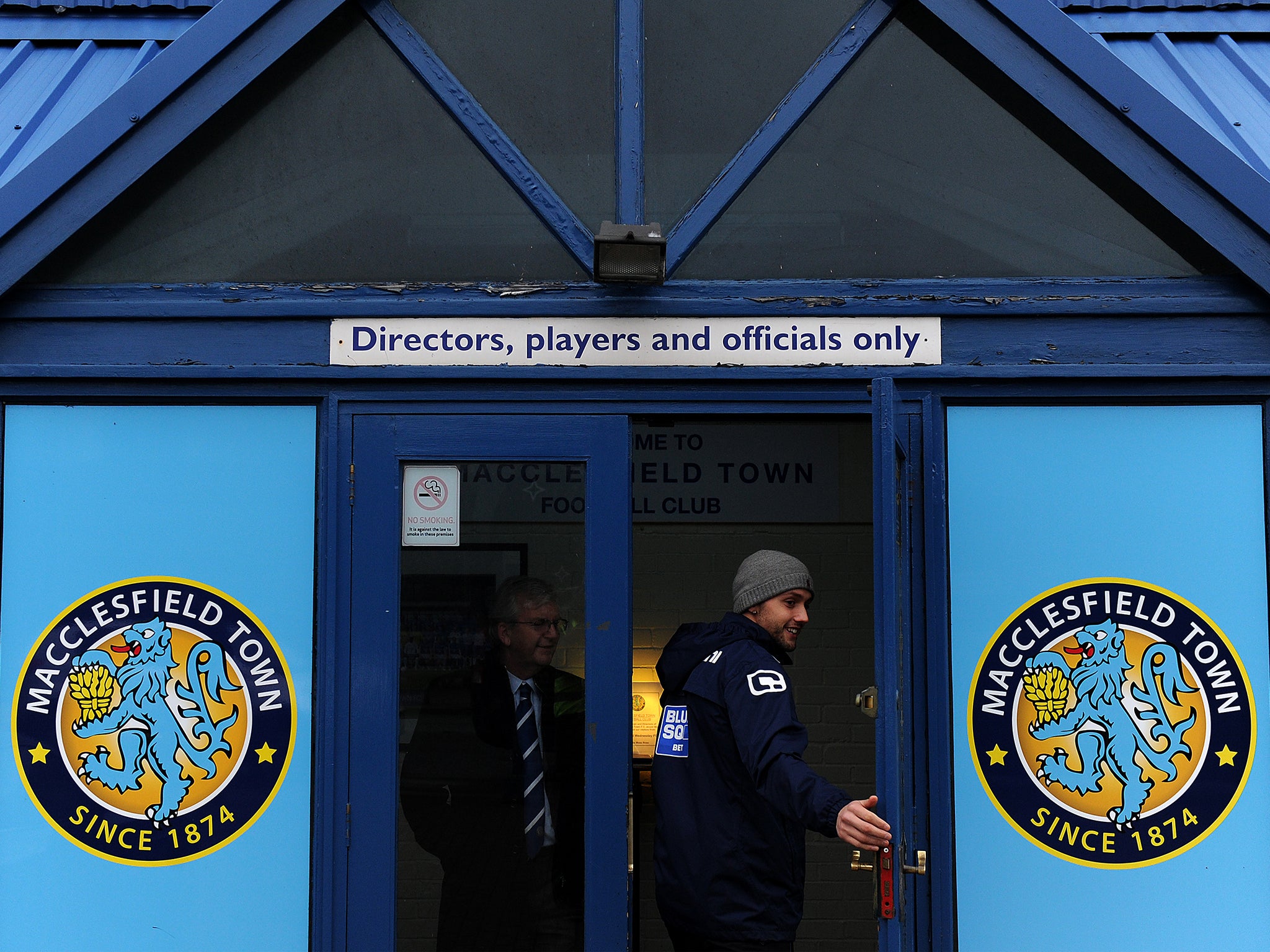 Fifa officials may have to get used to the Macclesfield Town entrance